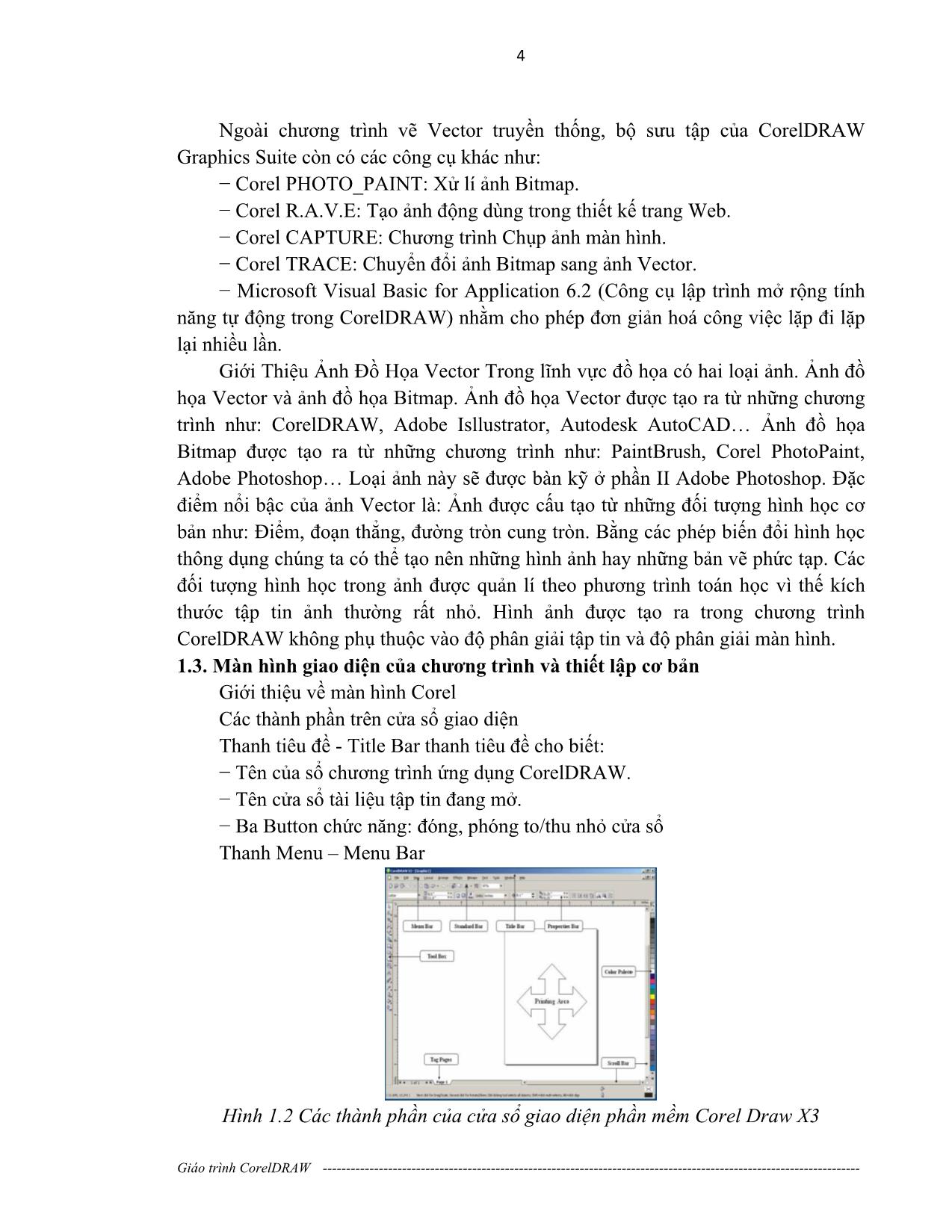 Giáo trình Xử lý ảnh với Corel Draw trang 10