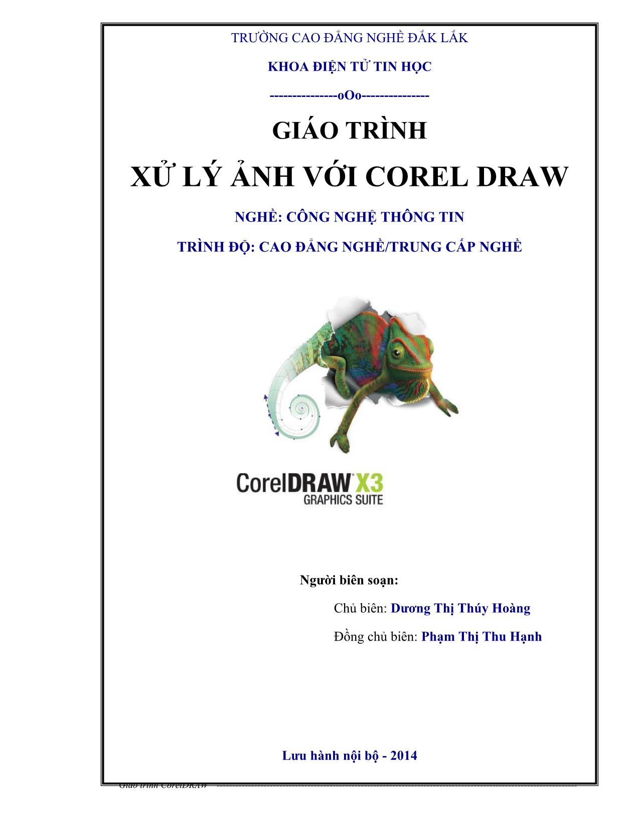 Giáo trình Xử lý ảnh với Corel Draw trang 1