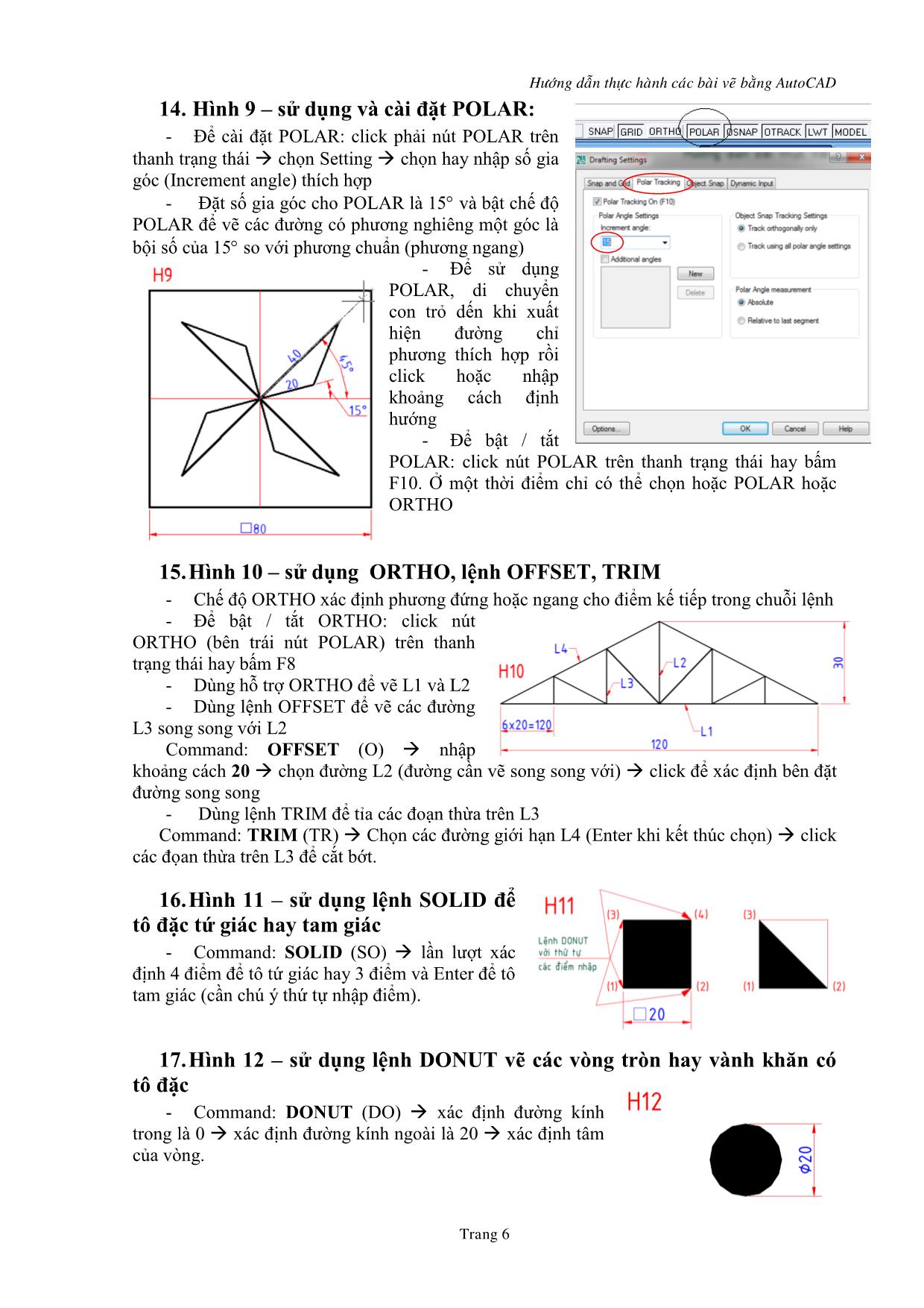 Hướng dẫn thực hành các bài vẽ bằng AutoCAD trang 6