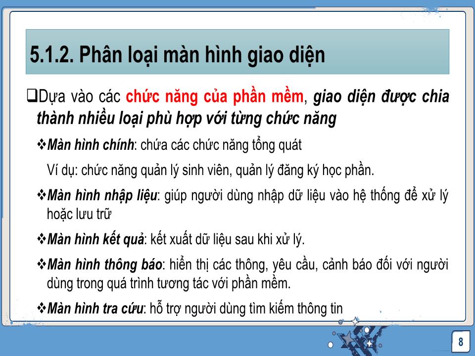 Bài giảng Công nghệ phần mềm - Thiết kế giao diện trang 8