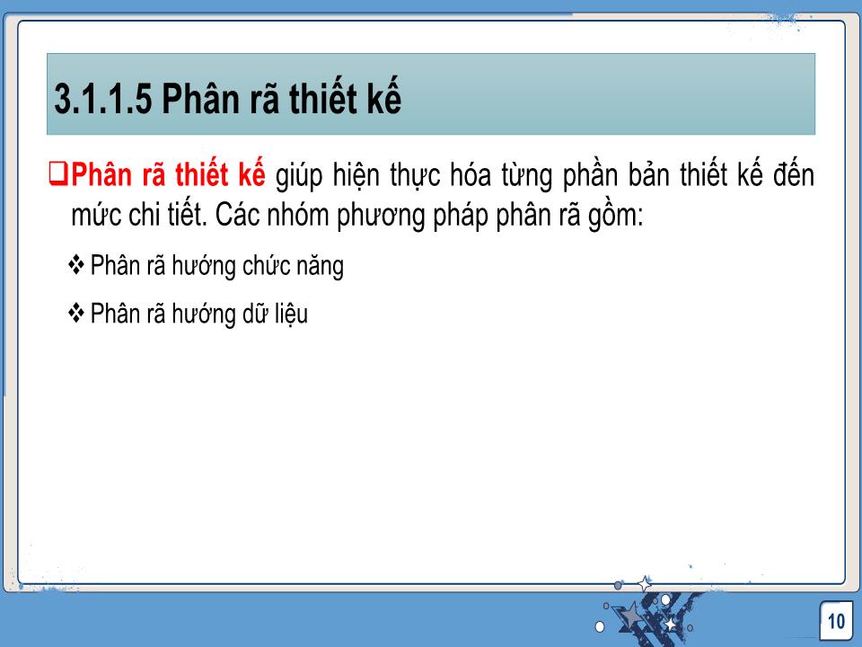 Bài giảng Công nghệ phần mềm - Thiết kế phần mềm trang 10