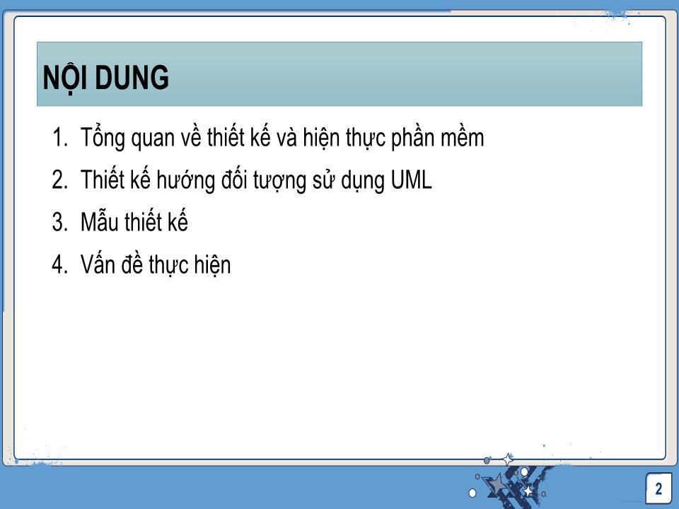 Bài giảng Công nghệ phần mềm - Thiết kế và hiện thực chương trình trang 2