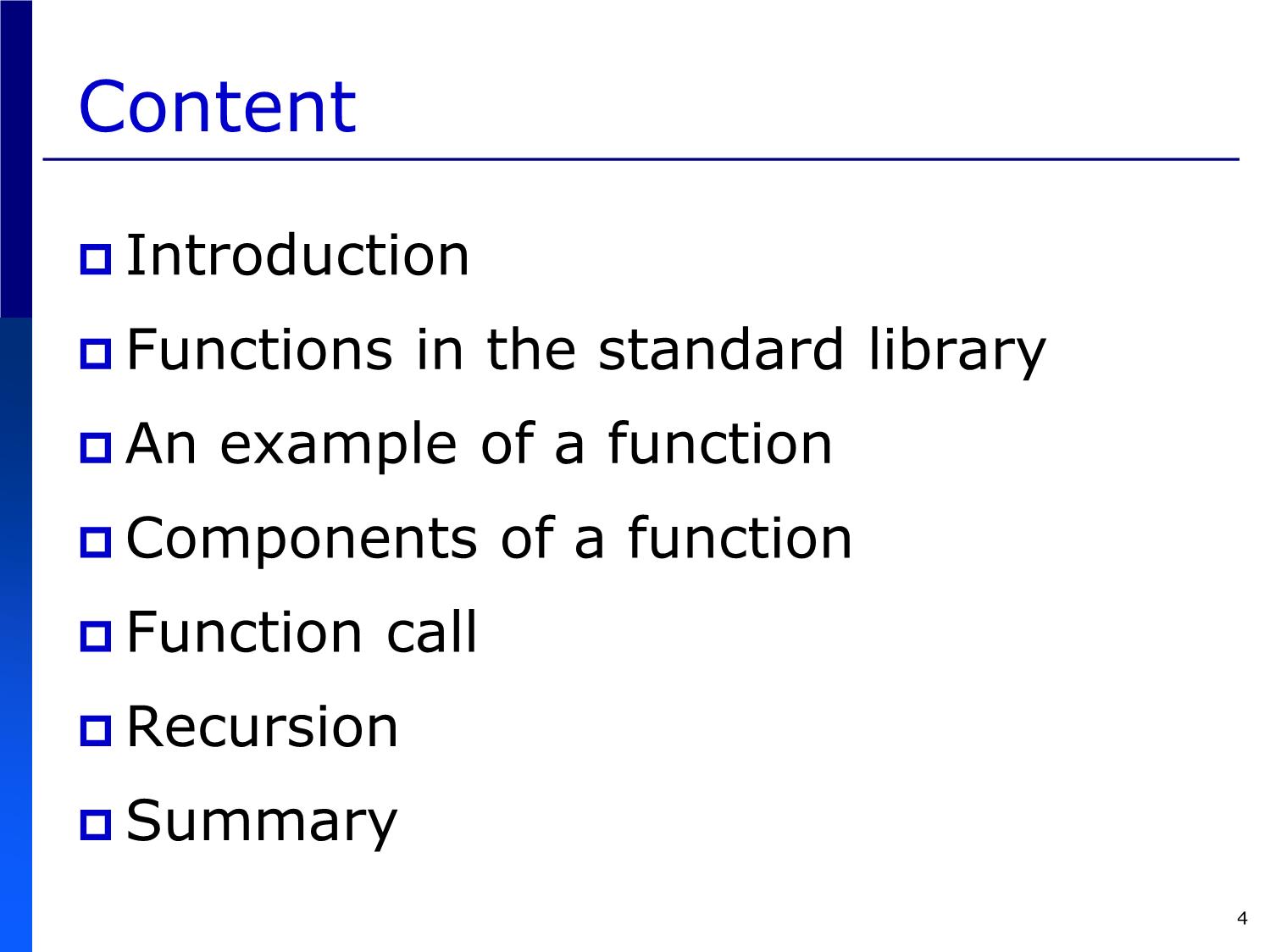 Bài giảng Introduction to Computer Programming (C language) - Chapter 6: Functions - Võ Thị Ngọc Châu trang 4