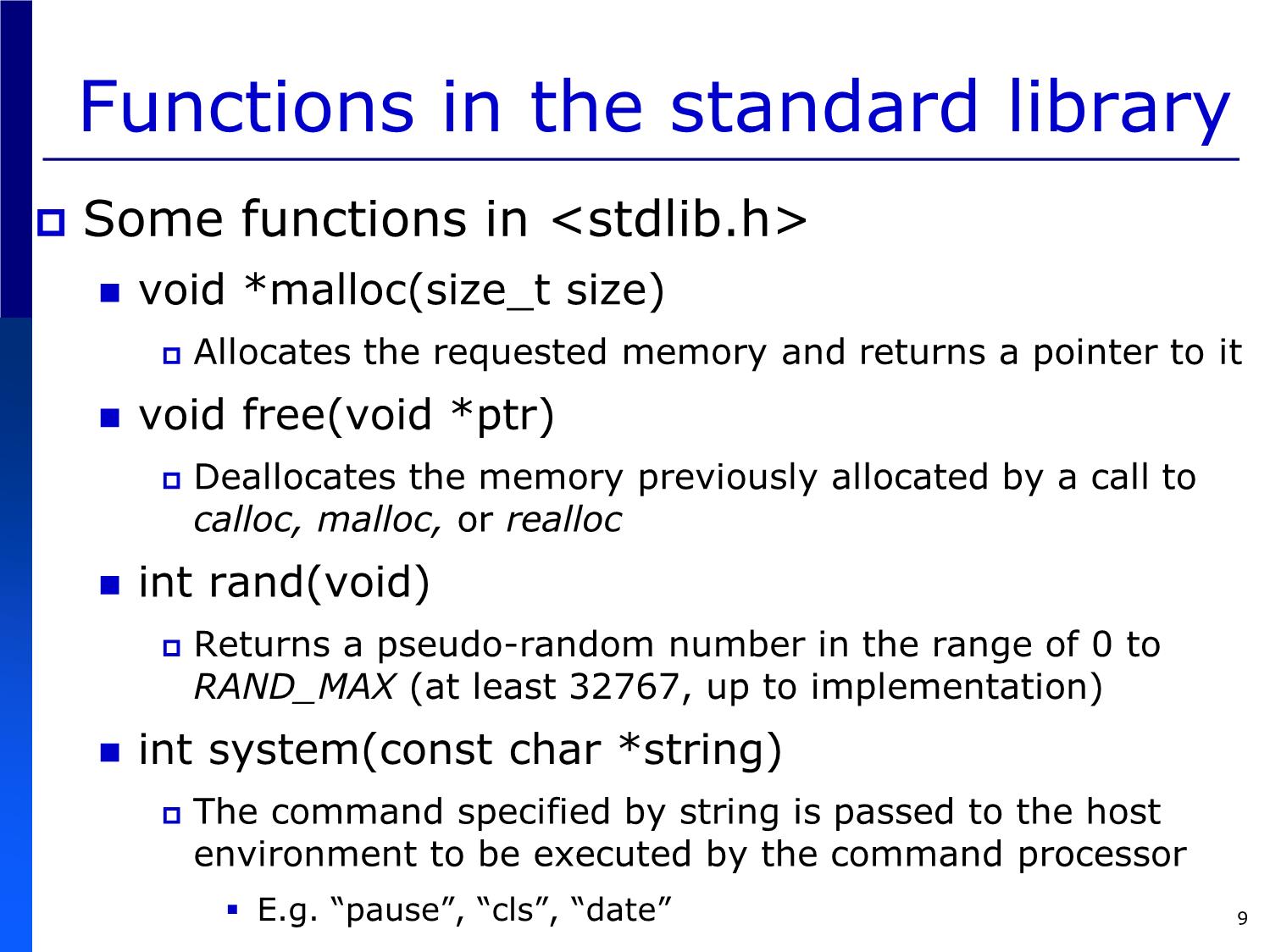 Bài giảng Introduction to Computer Programming (C language) - Chapter 6: Functions - Võ Thị Ngọc Châu trang 9