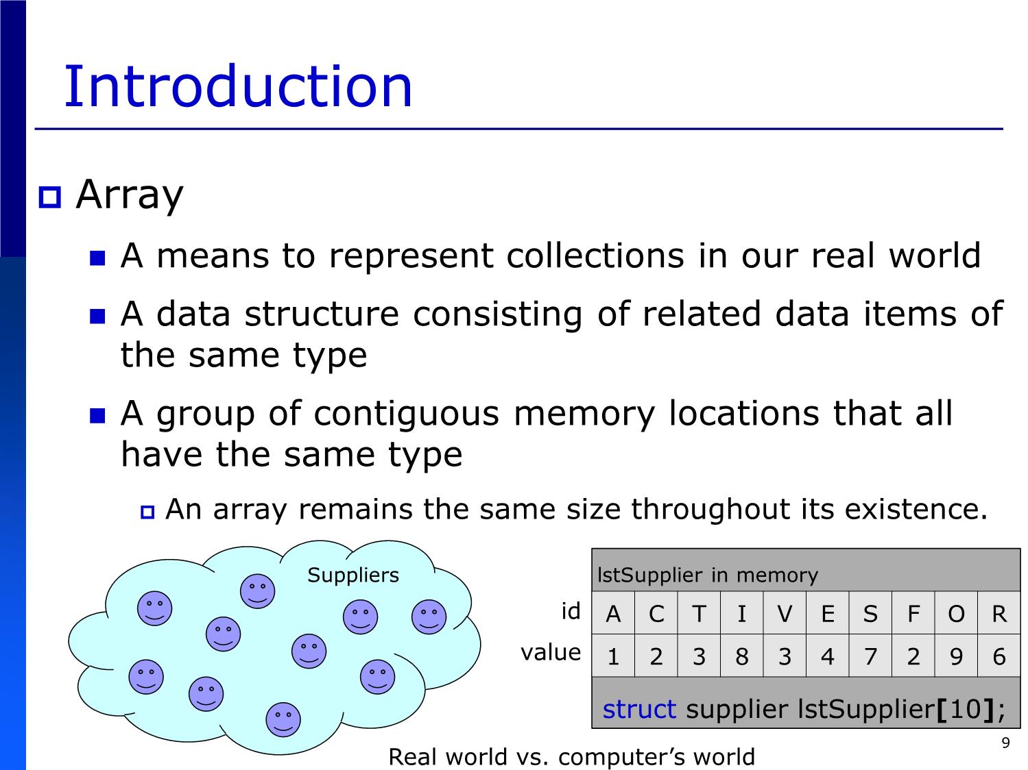 Bài giảng Introduction to Computer Programming (C language) - Chapter 7: Arrays - Võ Thị Ngọc Châu trang 9