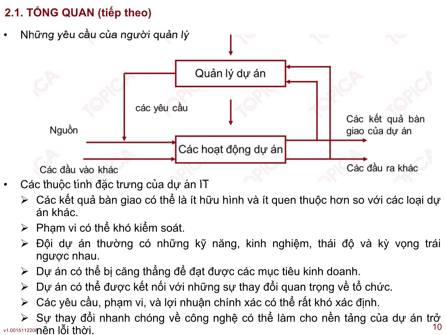 Bài giảng Công nghệ phần mềm ứng dụng - Bài 2: Quản lý dự án công nghệ thông tin - Thạc Bình Cường trang 10