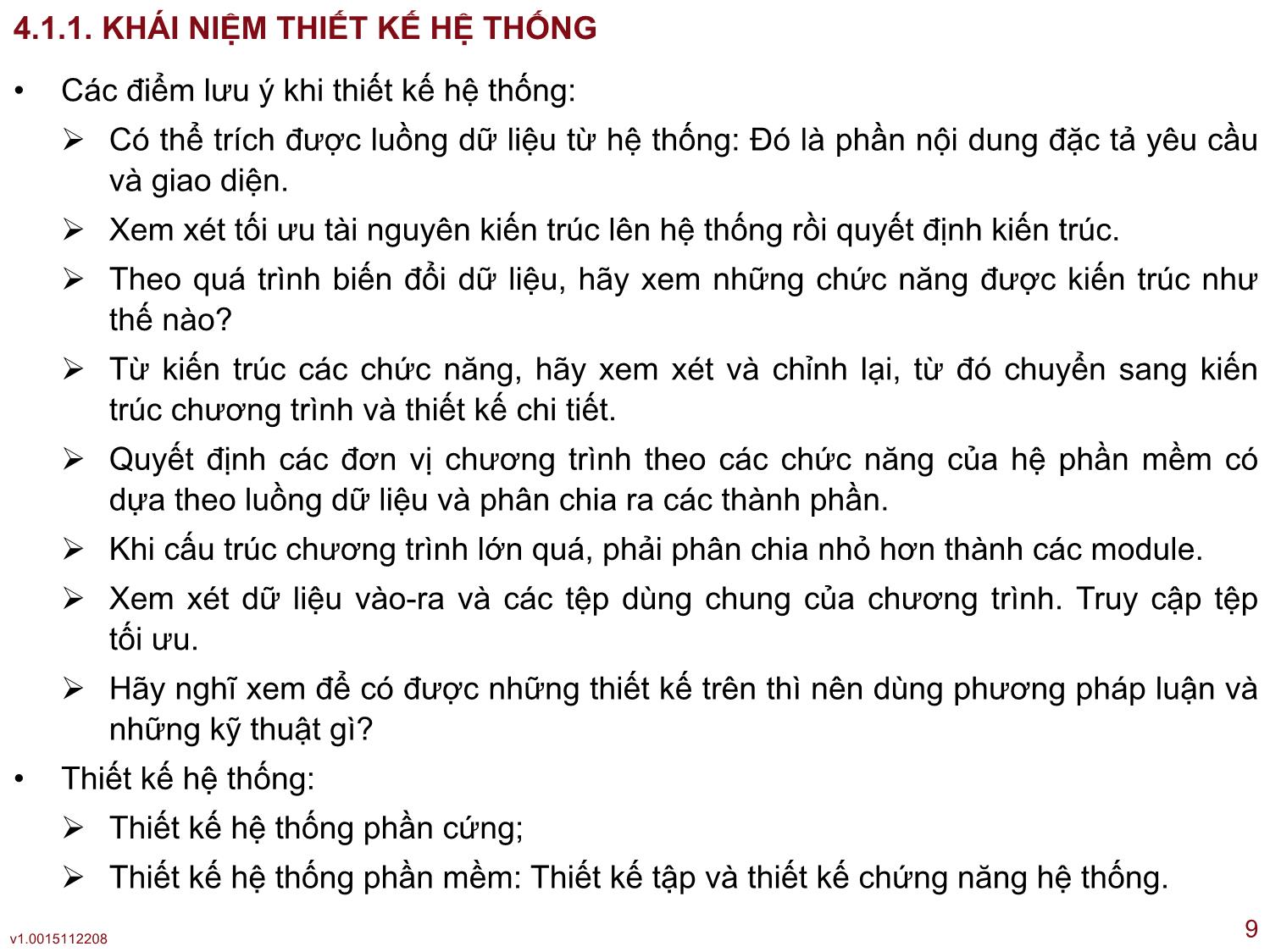 Bài giảng Công nghệ phần mềm ứng dụng - Bài 4: Thiết kế và lập trình - Thạc Bình Cường trang 9