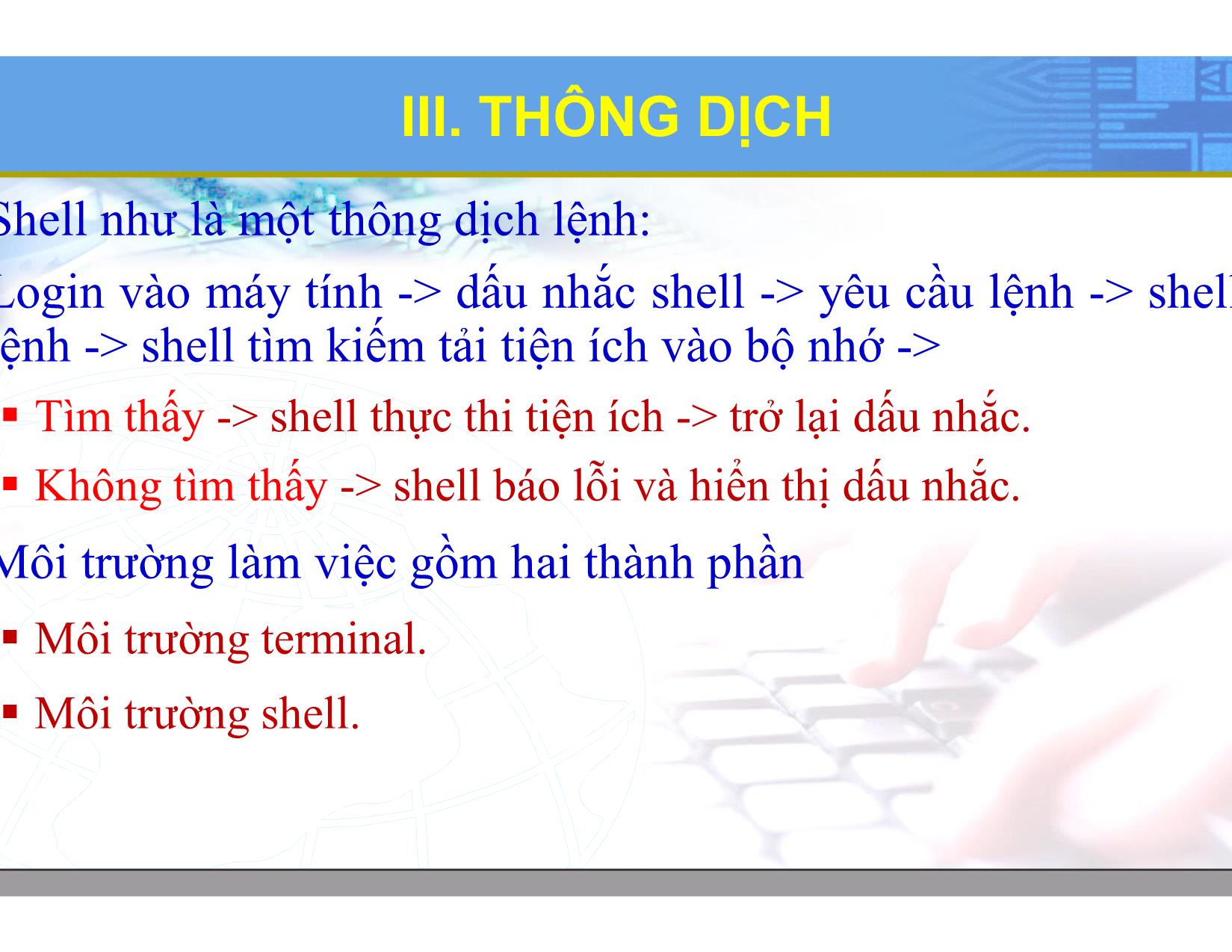 Bài giảng Hệ điều hành Linux - Chương 7: Lập trình Shell cơ bản - Lương Minh Huấn trang 9