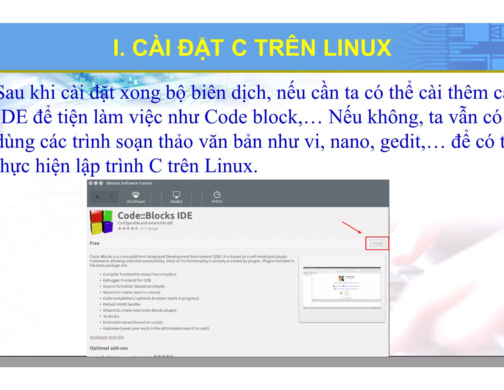 Bài giảng Hệ điều hành Linux - Chương 9: Lập trình C. Python trên Linux - Lương Minh Huấn trang 6