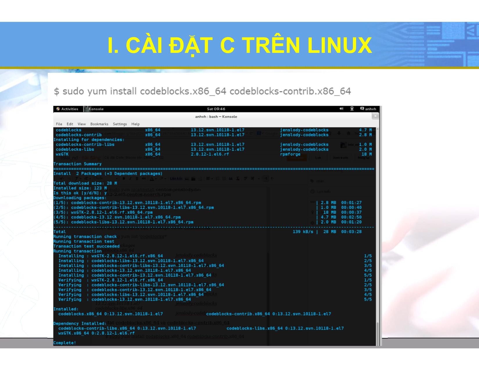 Bài giảng Hệ điều hành Linux - Chương 9: Lập trình C. Python trên Linux - Lương Minh Huấn trang 7