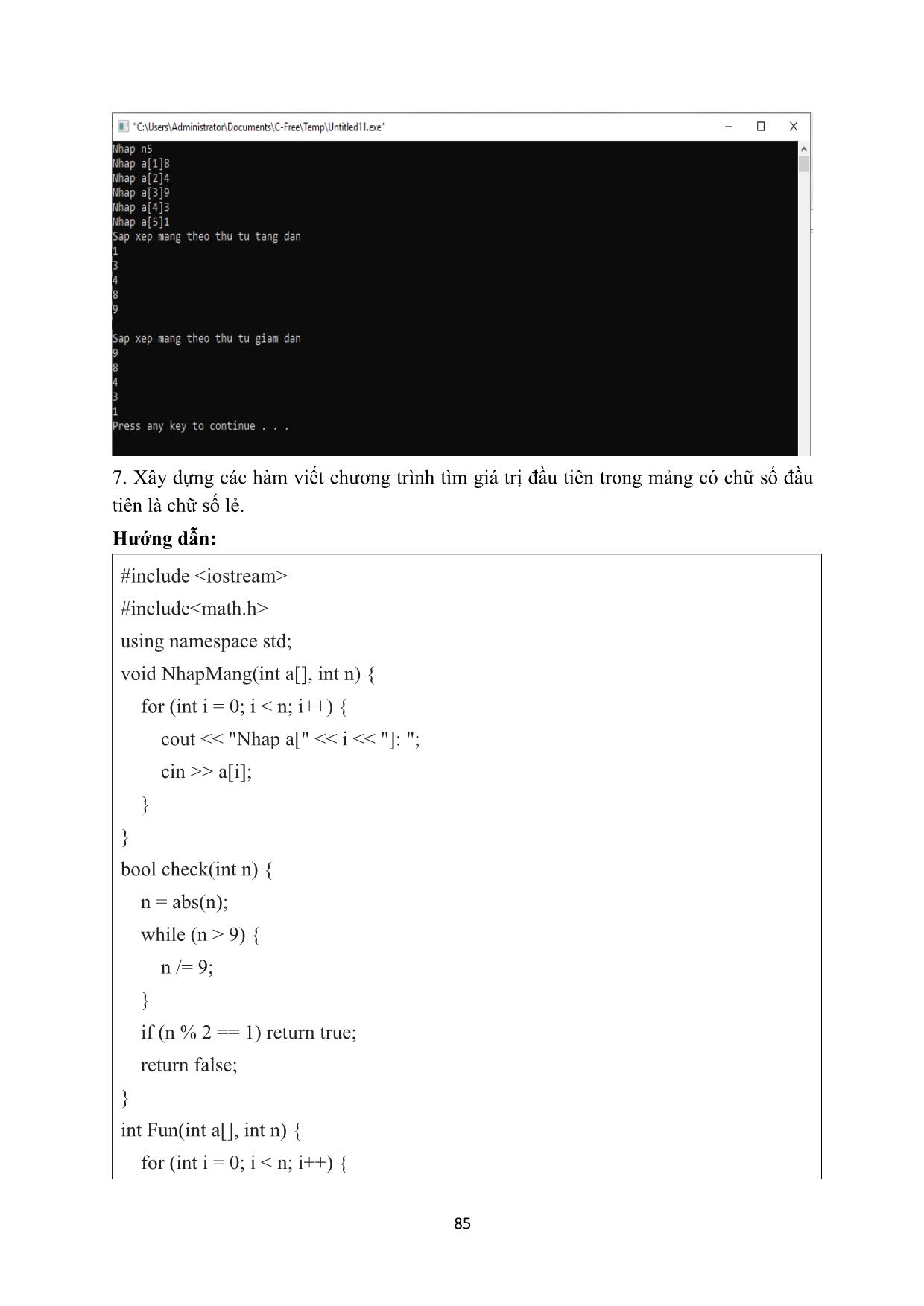 Tài liệu học tập môn Thực tập lập trình cơ bản (Phần 2) trang 10
