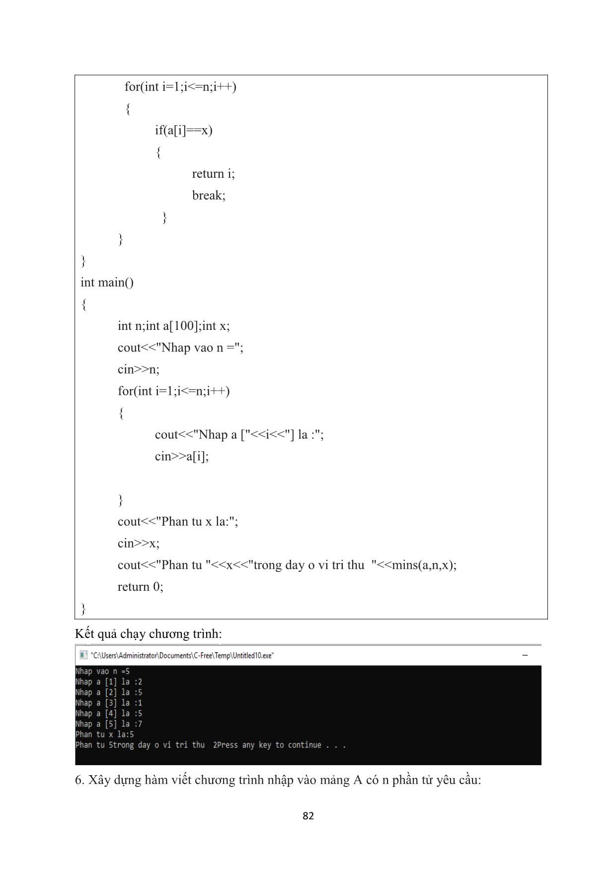 Tài liệu học tập môn Thực tập lập trình cơ bản (Phần 2) trang 7