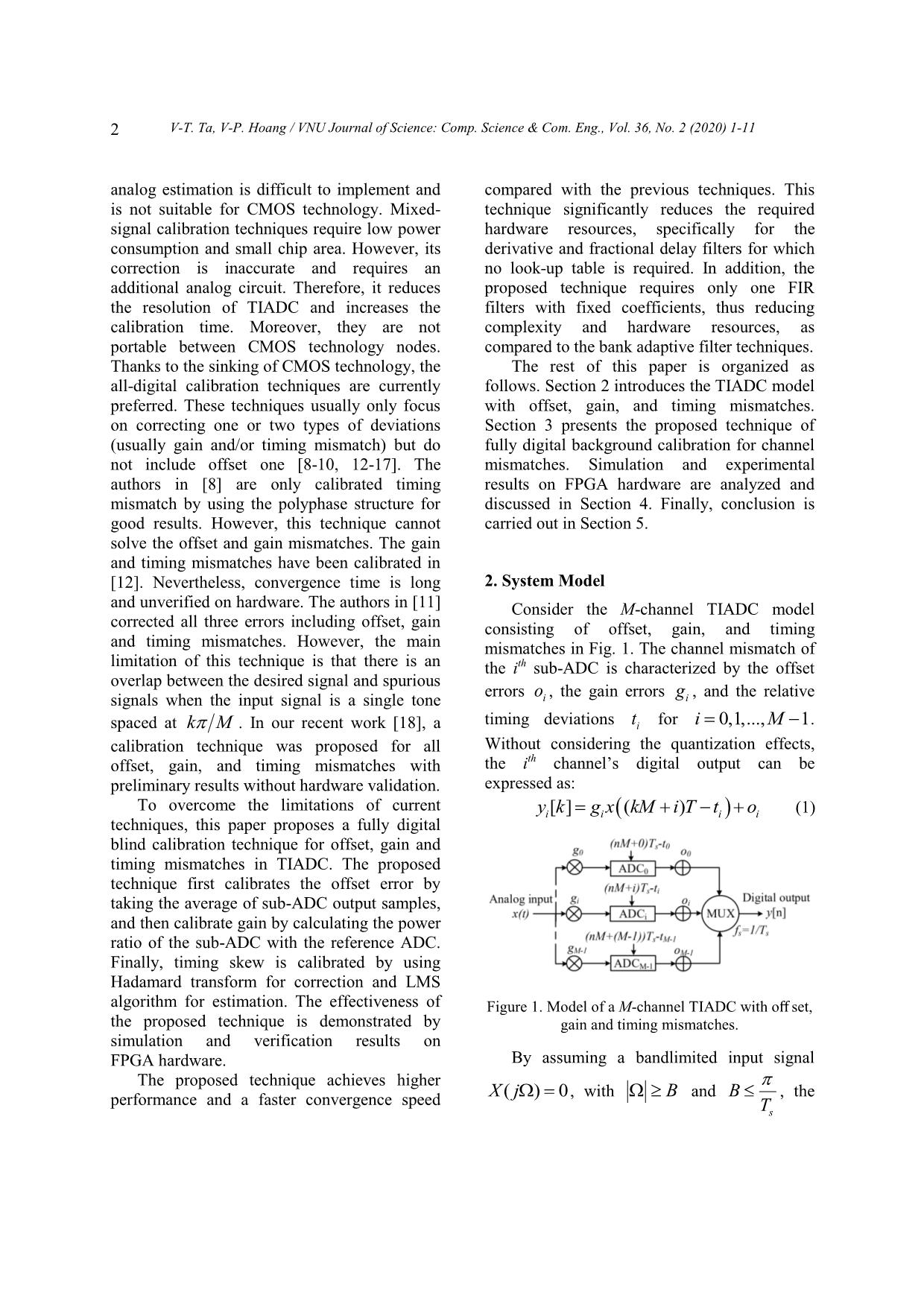 Combined power ratio calculation, hadamard transform and lms - Based calibration of channel mismatches in time - interleaved adcs trang 2