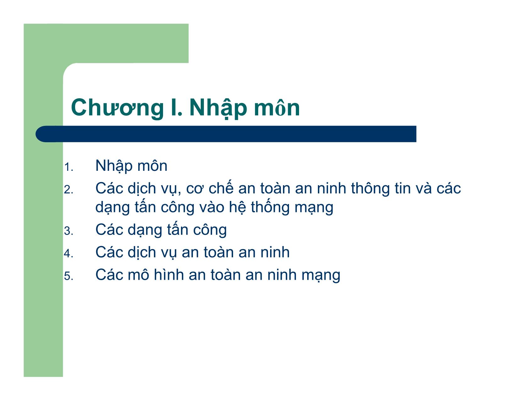 Bài giảng An toàn và An ninh thông tin - Chương I: Nhập môn - Nguyễn Linh Giang trang 3