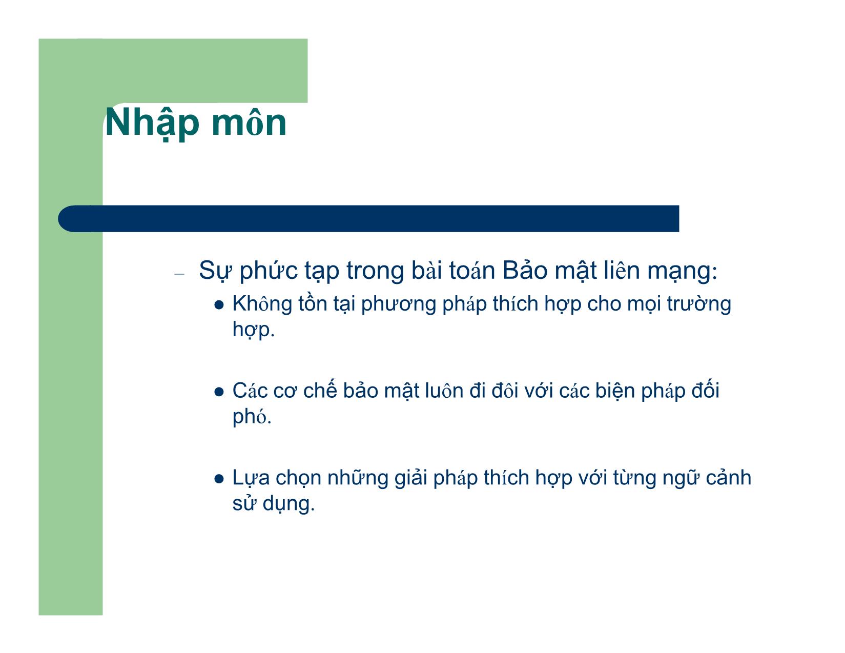 Bài giảng An toàn và An ninh thông tin - Chương I: Nhập môn - Nguyễn Linh Giang trang 7