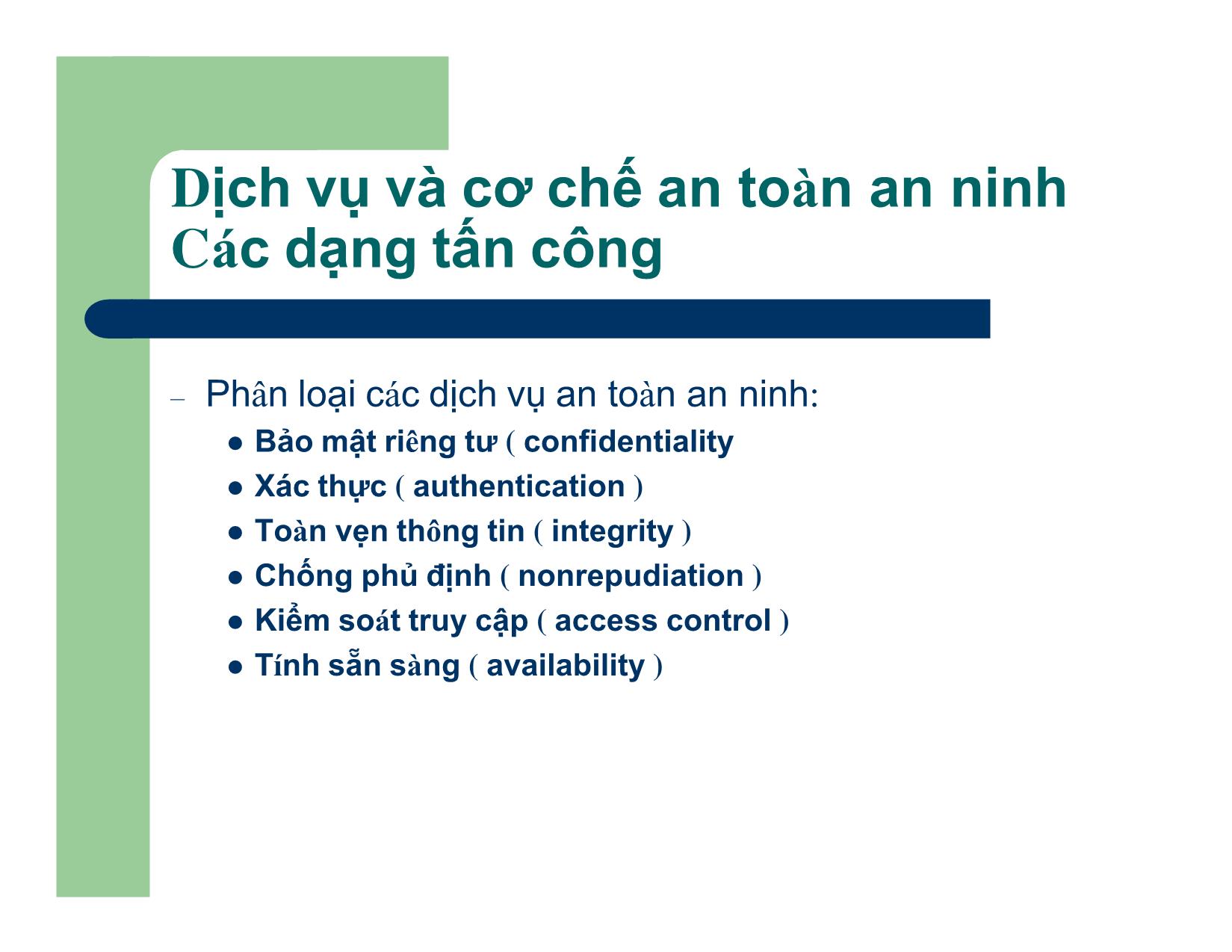 Bài giảng An toàn và An ninh thông tin - Chương I: Nhập môn - Nguyễn Linh Giang trang 9