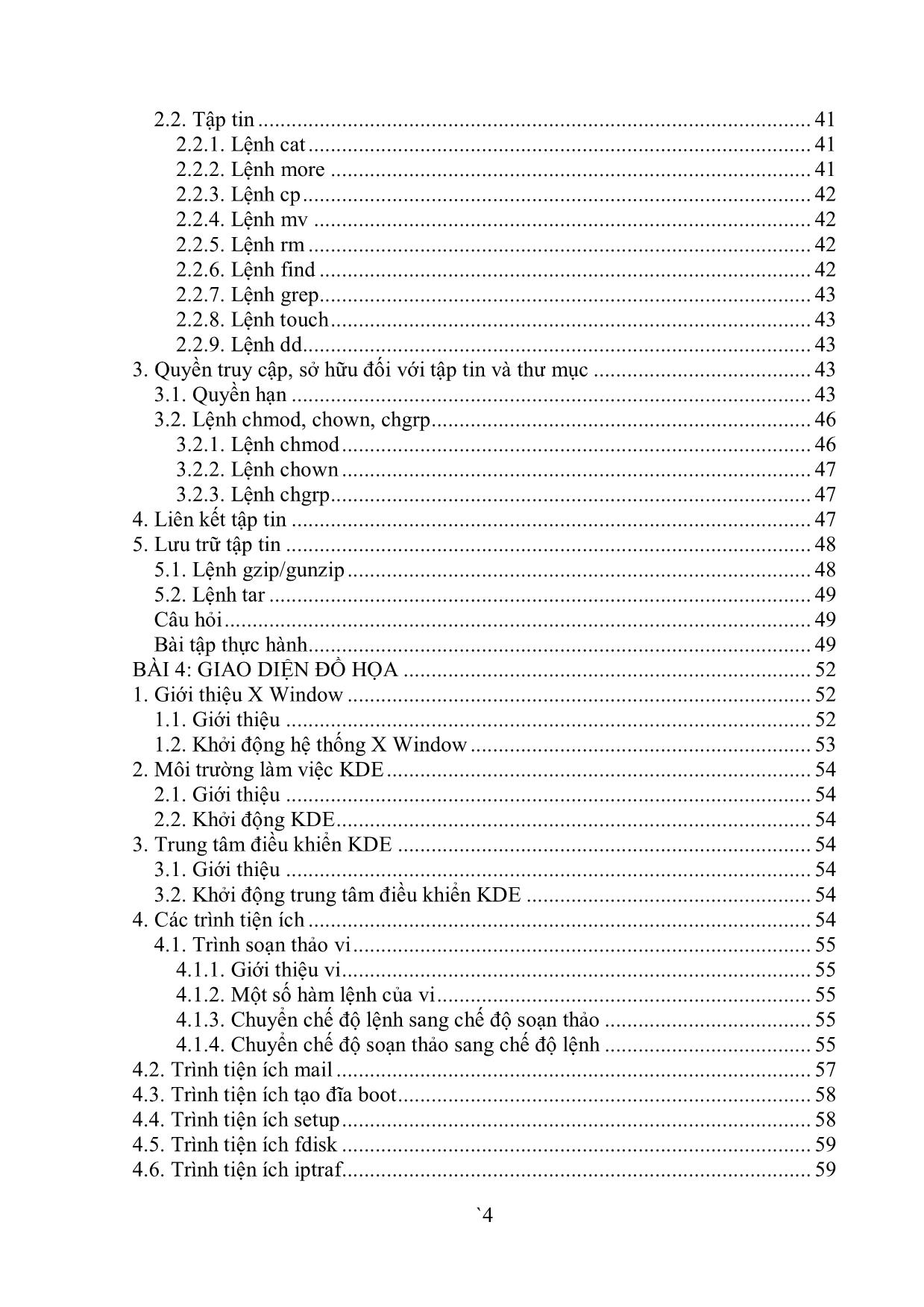 Giáo trình môn Hệ điều hành Linux trang 5
