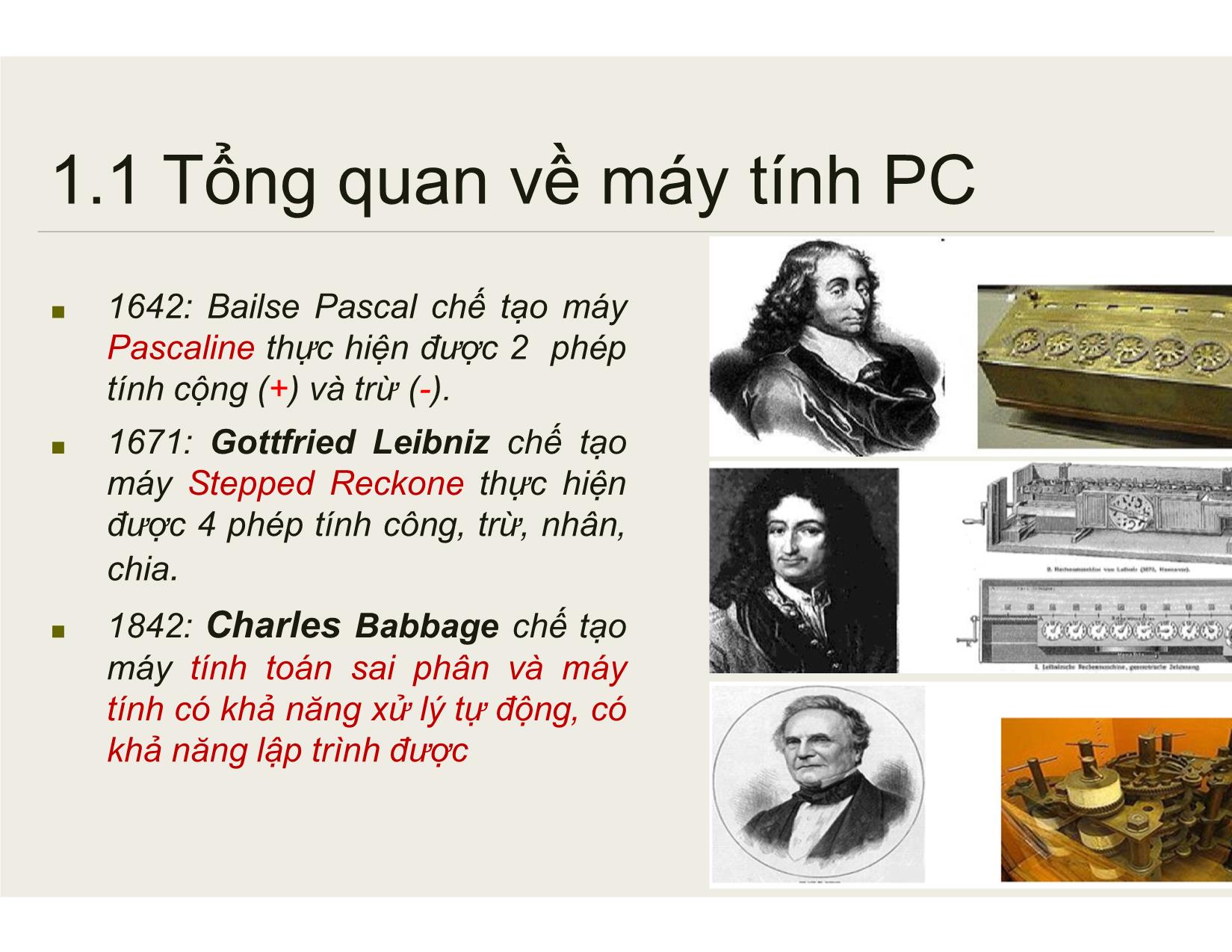 Bài giảng Bảo trì hệ thống - Chương 1: Tổng quan về PC và bảo trì các thiết bị máy tính - Nguyễn Lê Minh trang 7
