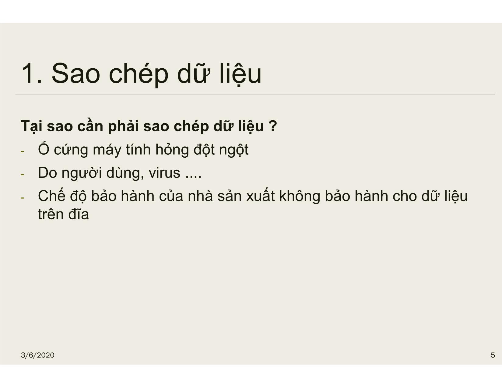 Bài giảng Bảo trì hệ thống - Chương 4: Cài đặt phần mềm - Nguyễn Lê Minh trang 5