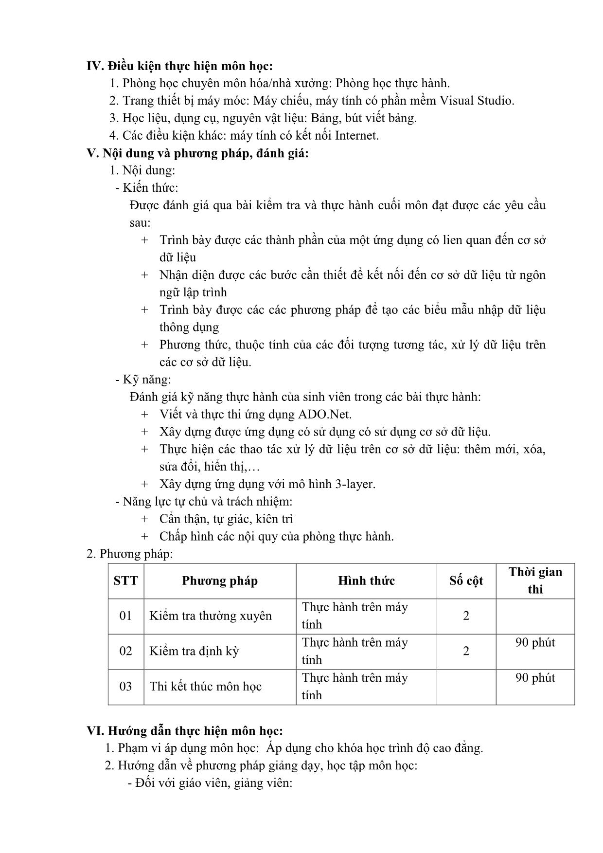 Giáo trình Mô đun Xây dựng ứng dụng Windows - Hệ thống thông tin trang 10