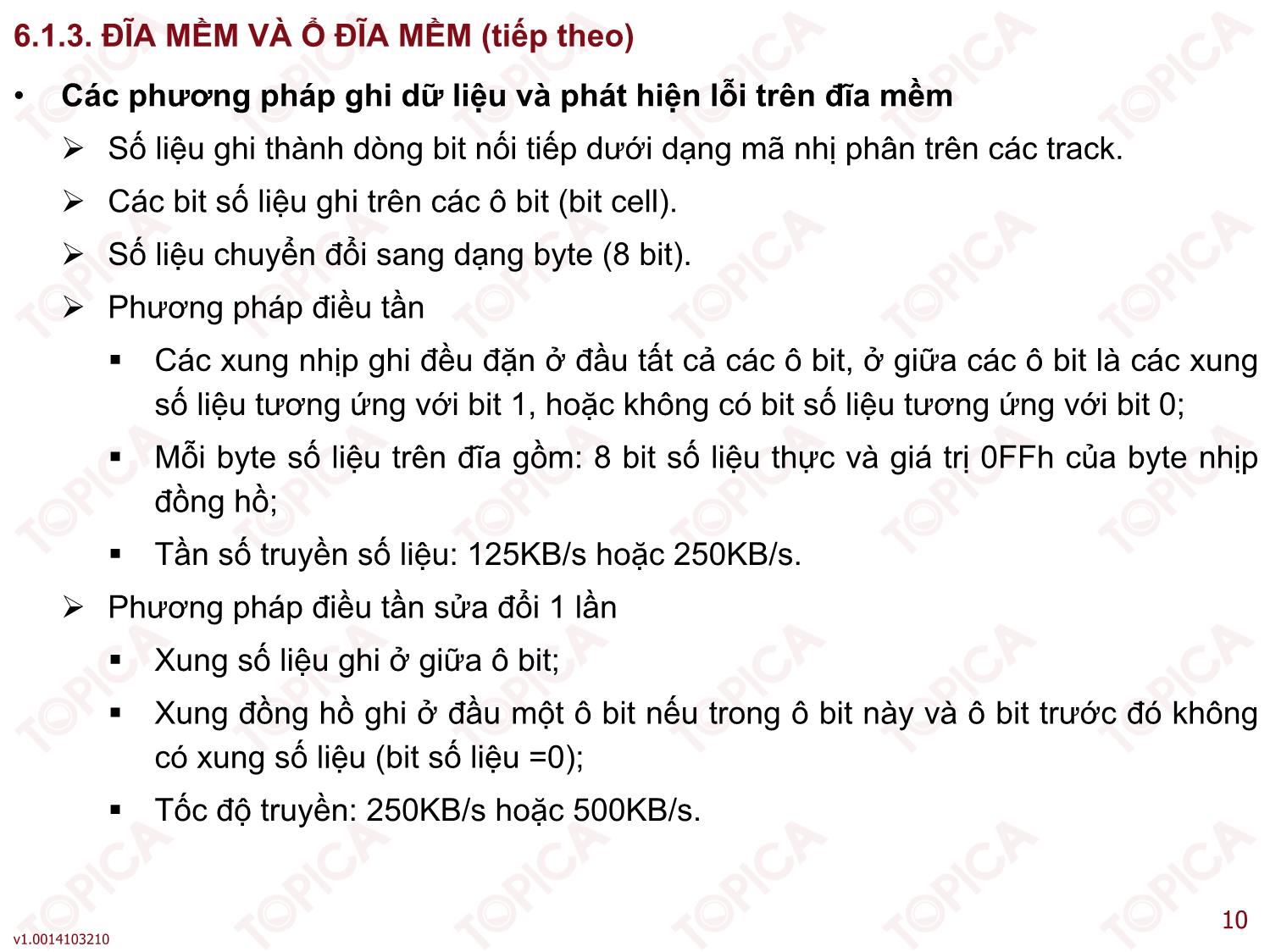 Bài giảng Kiến trúc máy tính - Bài 6: Bộ nhớ ngoài - Phan Thanh Toàn trang 10