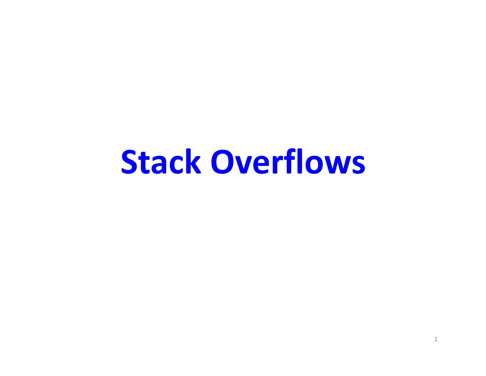 Bài giảng An toàn hệ điều hành - Stack Overflow - Nguyễn Hồng Sơn trang 1