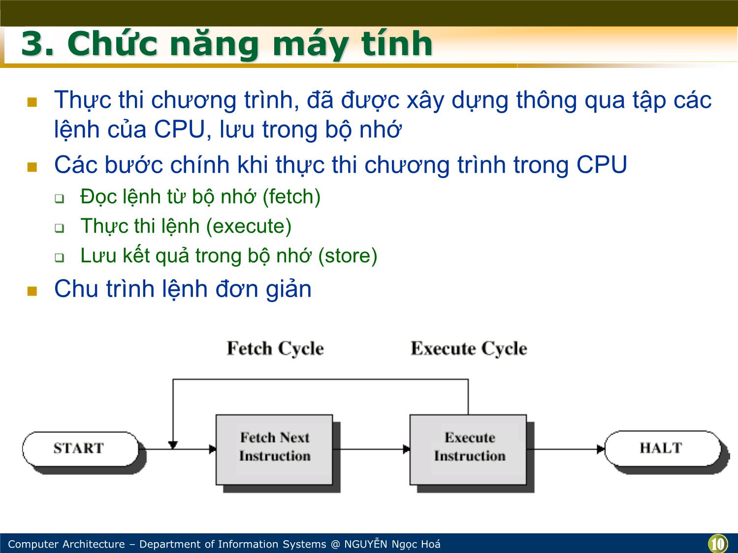 Bài giảng Kiến trúc máy tính - Bài: Cấu trúc cơ bản máy tính - Nguyễn Ngọc Hóa trang 10