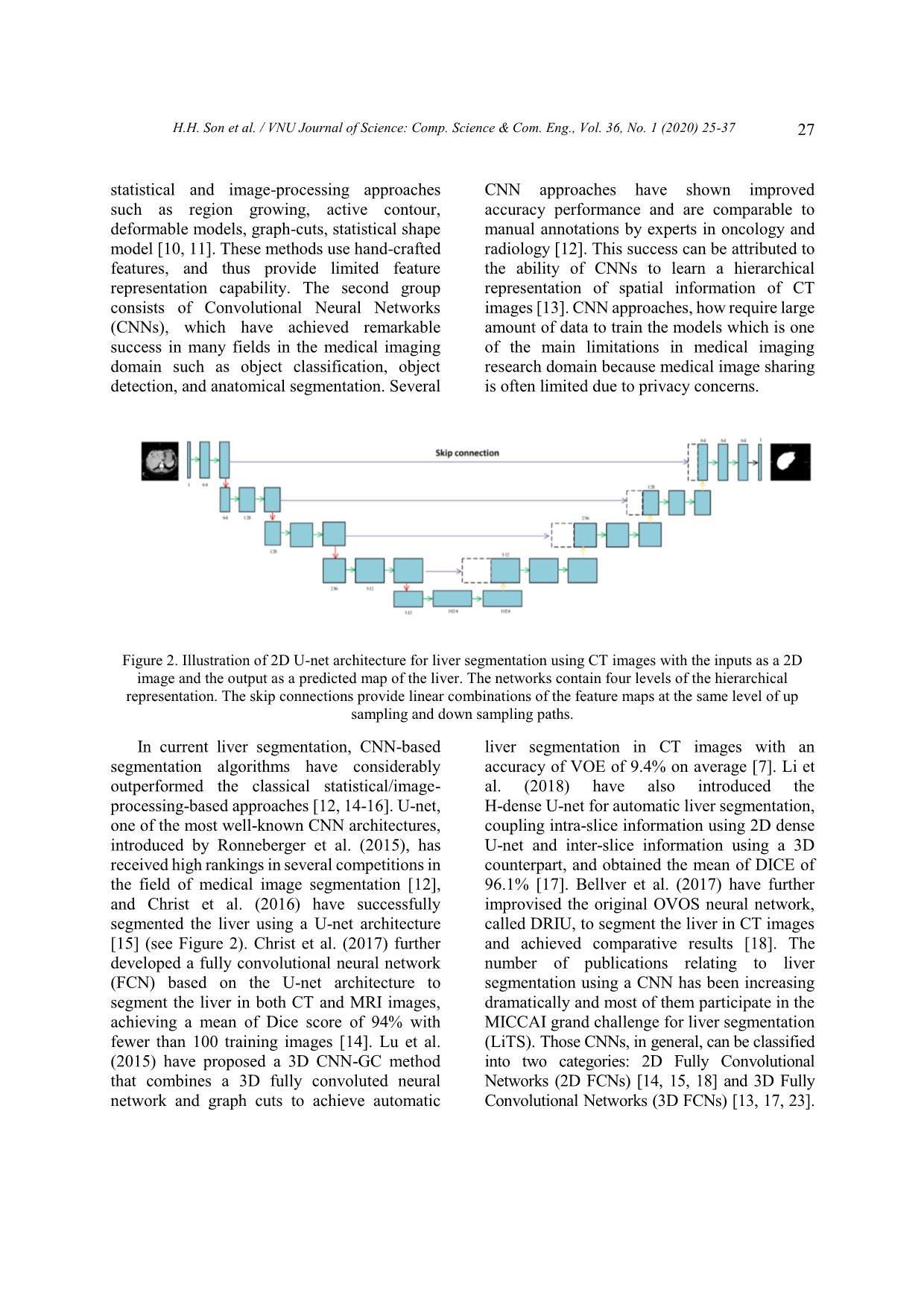 Liver segmentation on a variety of computed tomography (CT) images based on convolutional neural networks combined with connected components trang 3