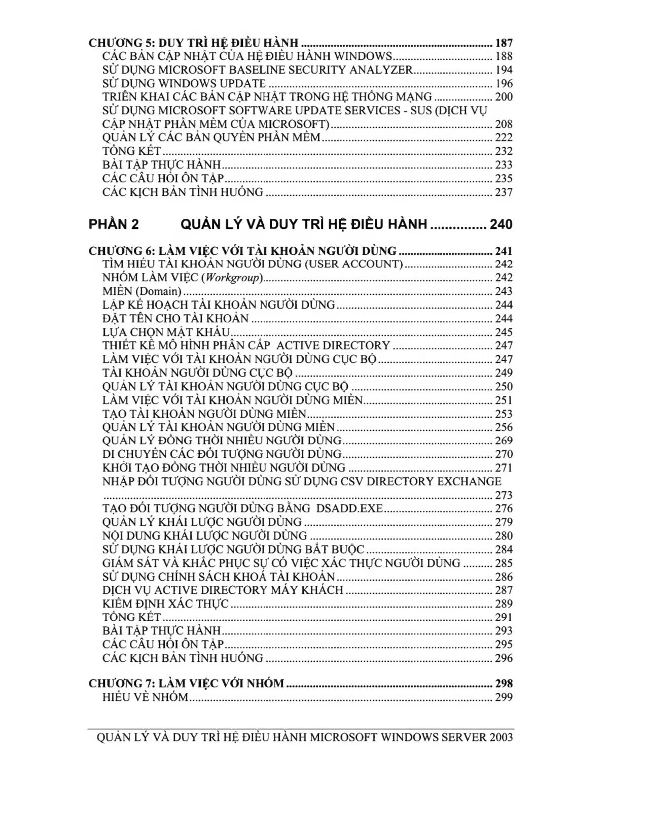 Giáo trình Quản lý và duy trì hệ điều hành Microsoft Windows Server 2003 (Phần 1) trang 3