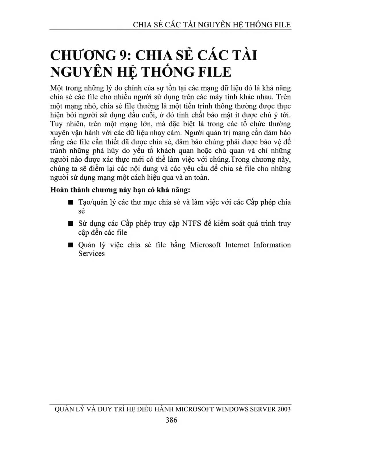 Giáo trình Quản lý và duy trì hệ điều hành Microsoft Windows Server 2003 (Phần 2) trang 2