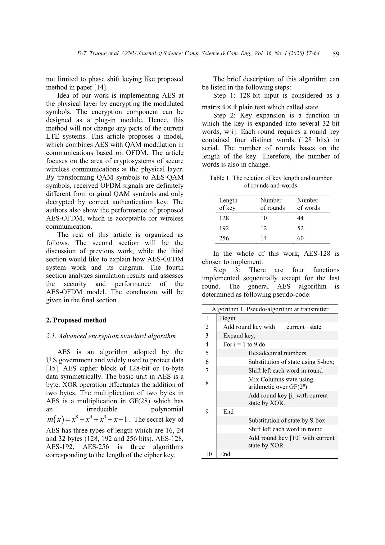 Performance of orthogonal frequency division multiplexing based advanced encryption standard trang 3