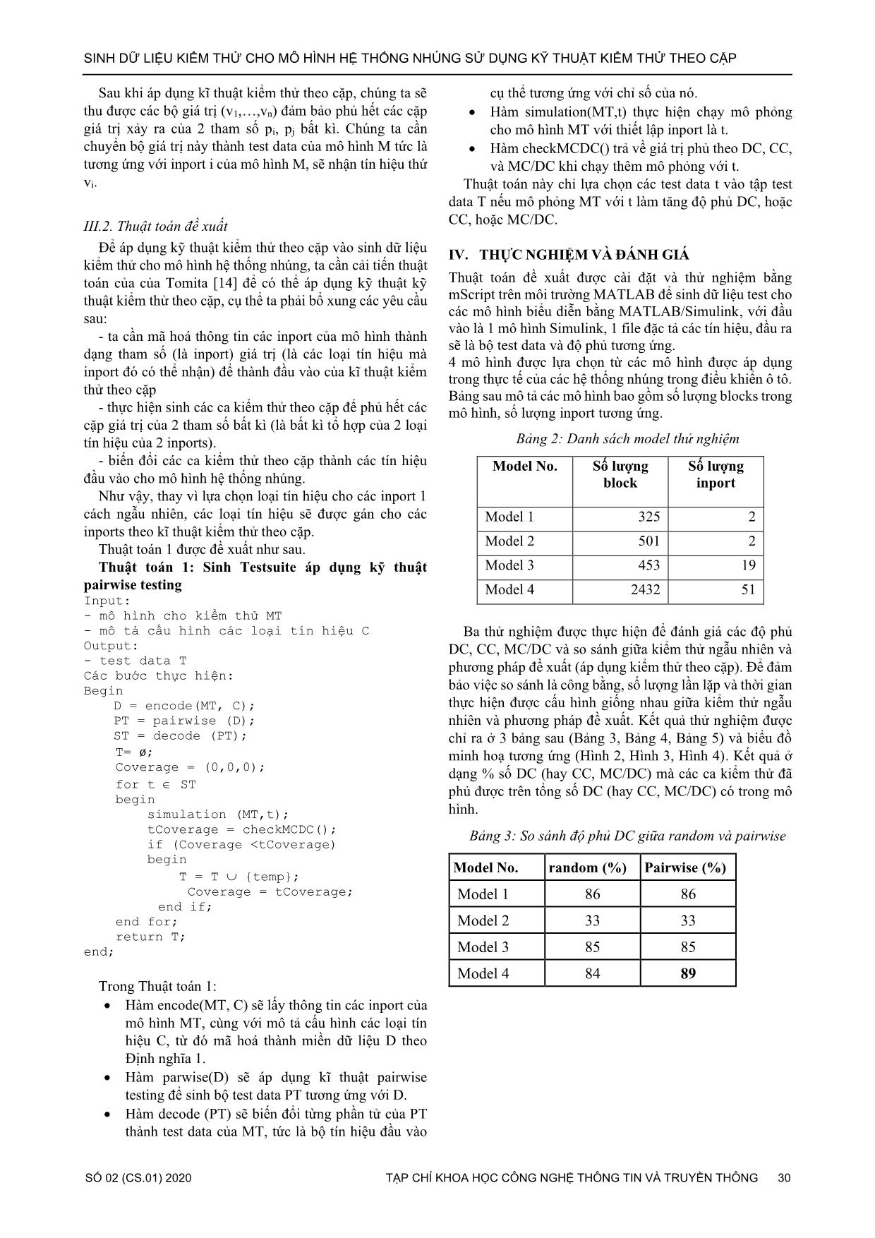 Sinh dữ liệu kiểm thử cho mô hình hệ thống nhúng sử dụng kỹ thuật kiểm thử theo cặp trang 4
