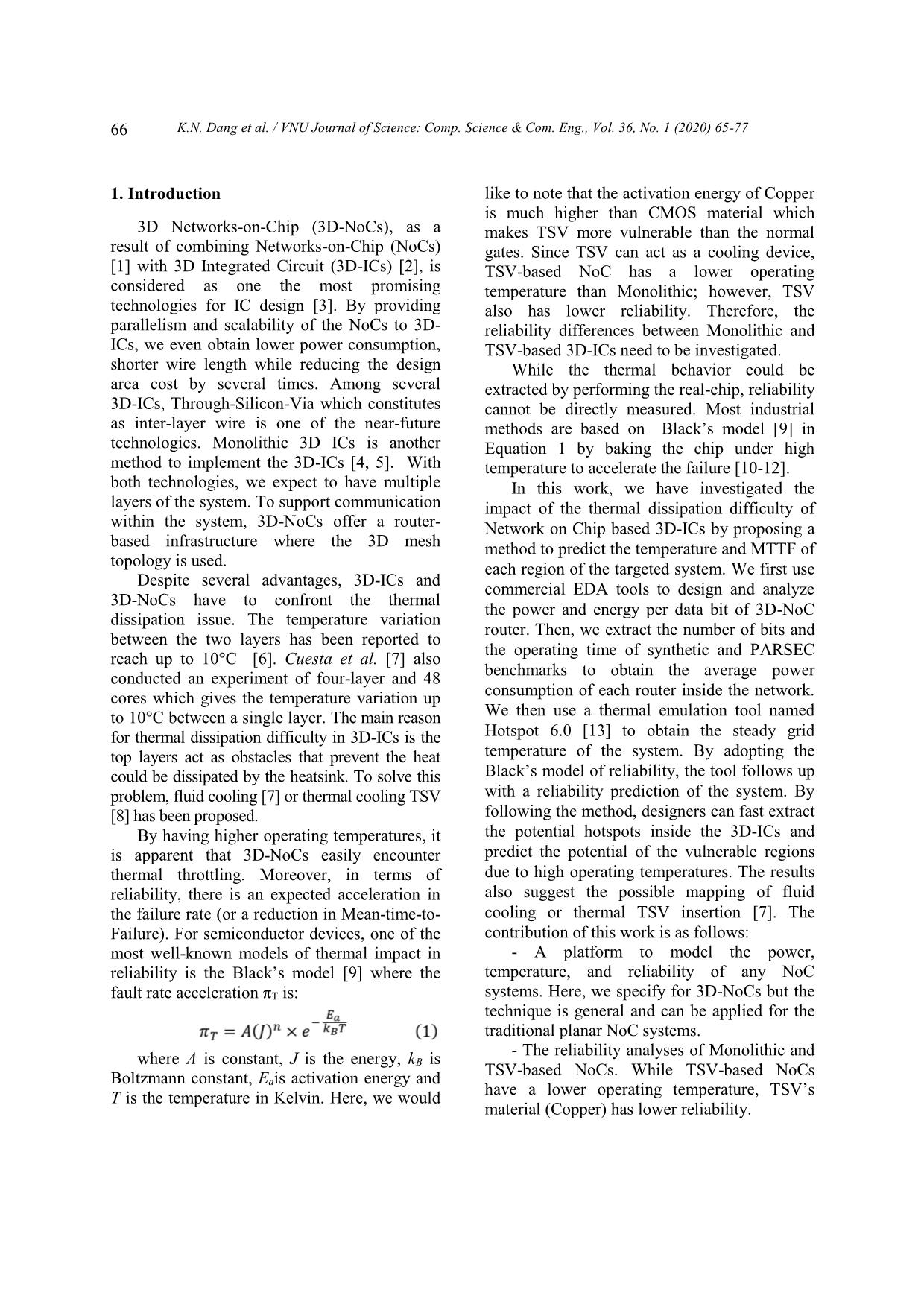 Thermal distribution and reliability prediction for 3D networks-on-chip trang 2