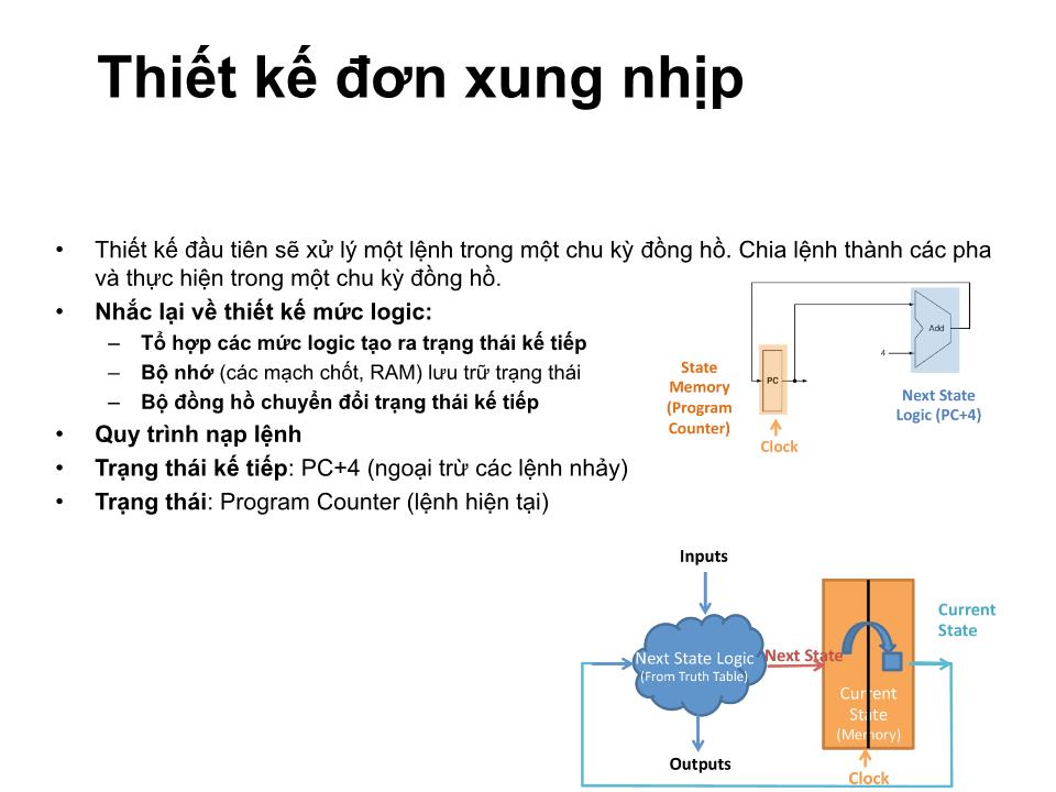 Bài giảng Kiến trúc máy tính - Chương 3: Bộ xử lý Khối điều khiển và Đường dữ liệu - Tạ Kim Huệ trang 6