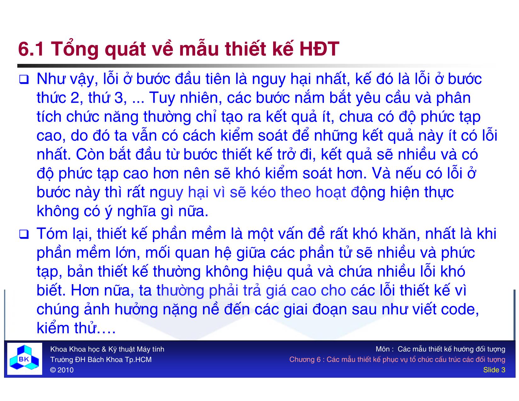 Bài giảng Các mẫu thiết kế hướng đối tượng - Chương 6: Các mẫu thiết kế phục vụ tổ chức cấu trúc các đối tượng trang 3