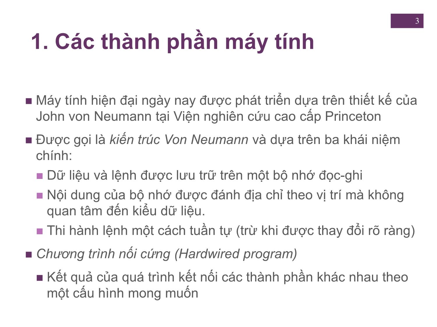 Bài giảng Kiến trúc máy tính - Chương 3: Chức năng và kết nối máy tính - Nguyễn Hằng Phương trang 3