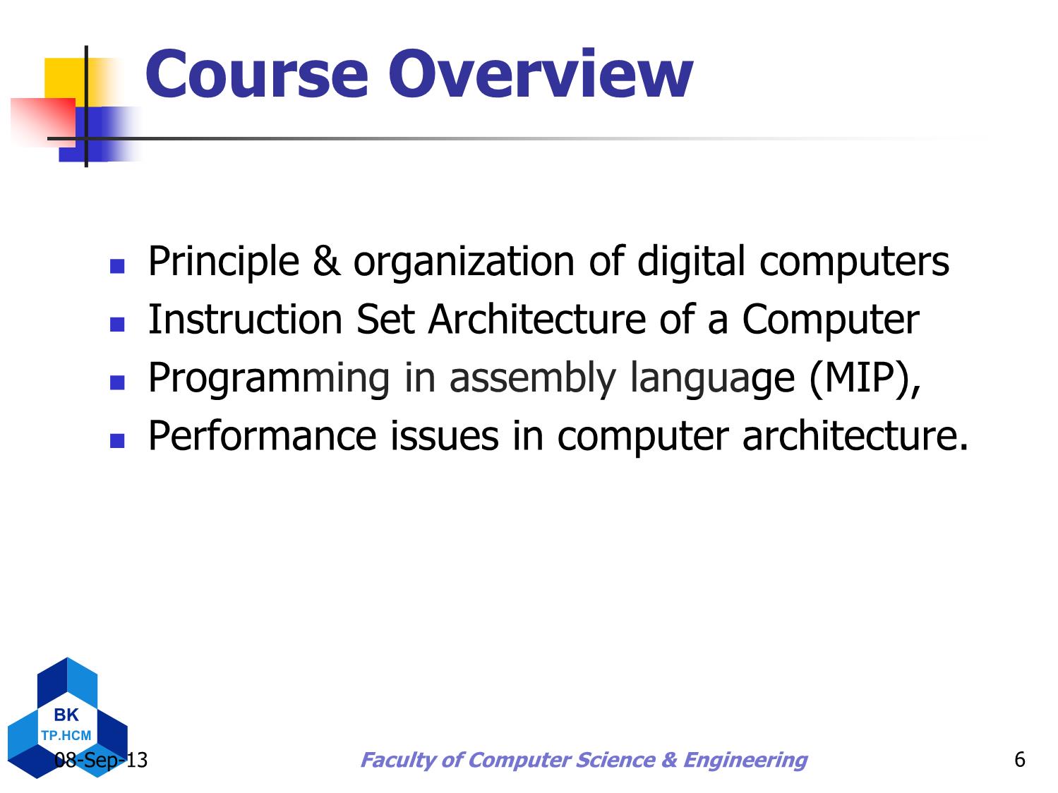 Bài giảng Computer architecture - Nguyễn Thanh Sơn trang 6