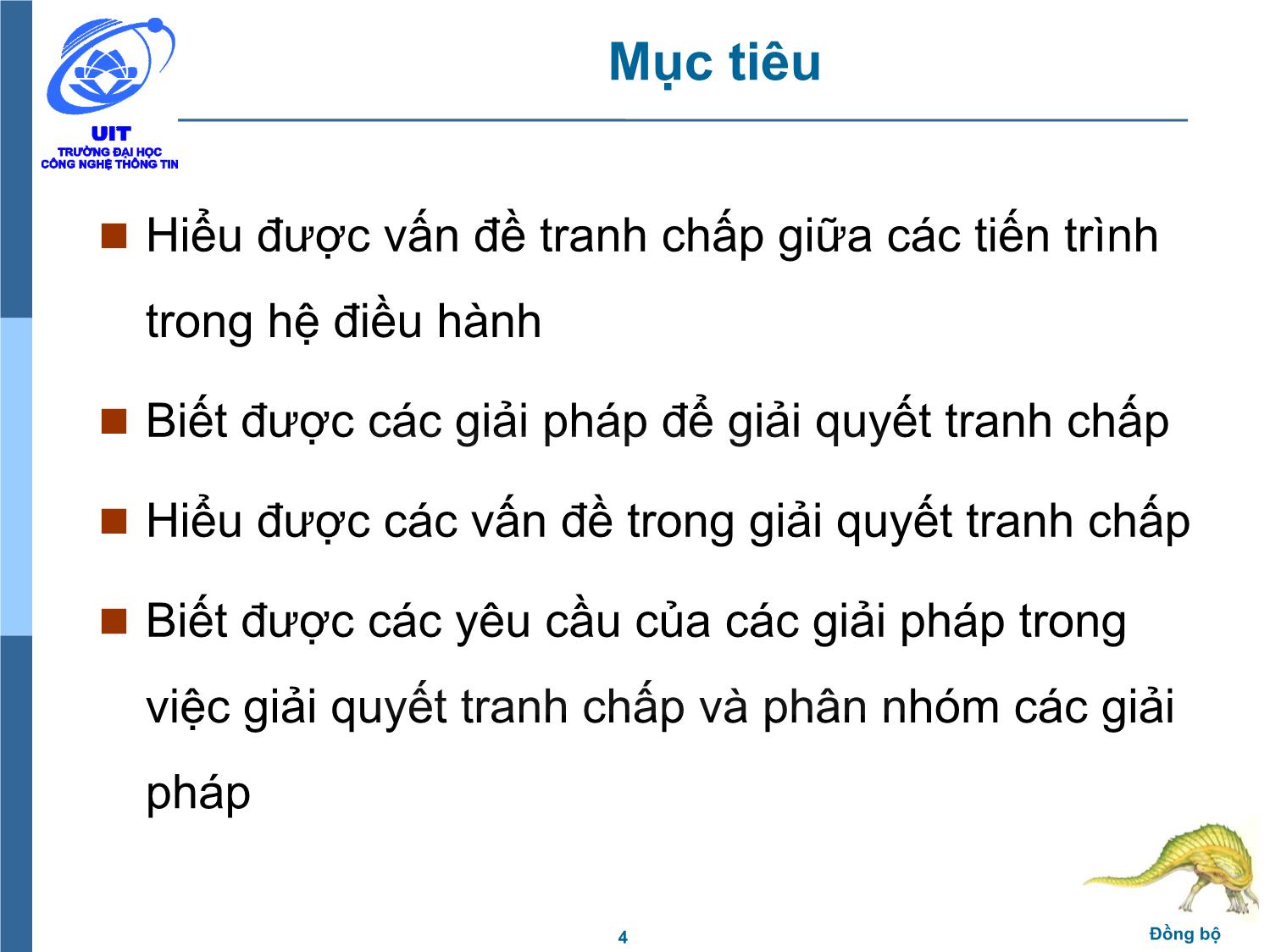 Bài giảng Hệ điều hành - Chương 5, Phần 1: Đồng bộ - Trần Thị Như Nguyệt trang 4