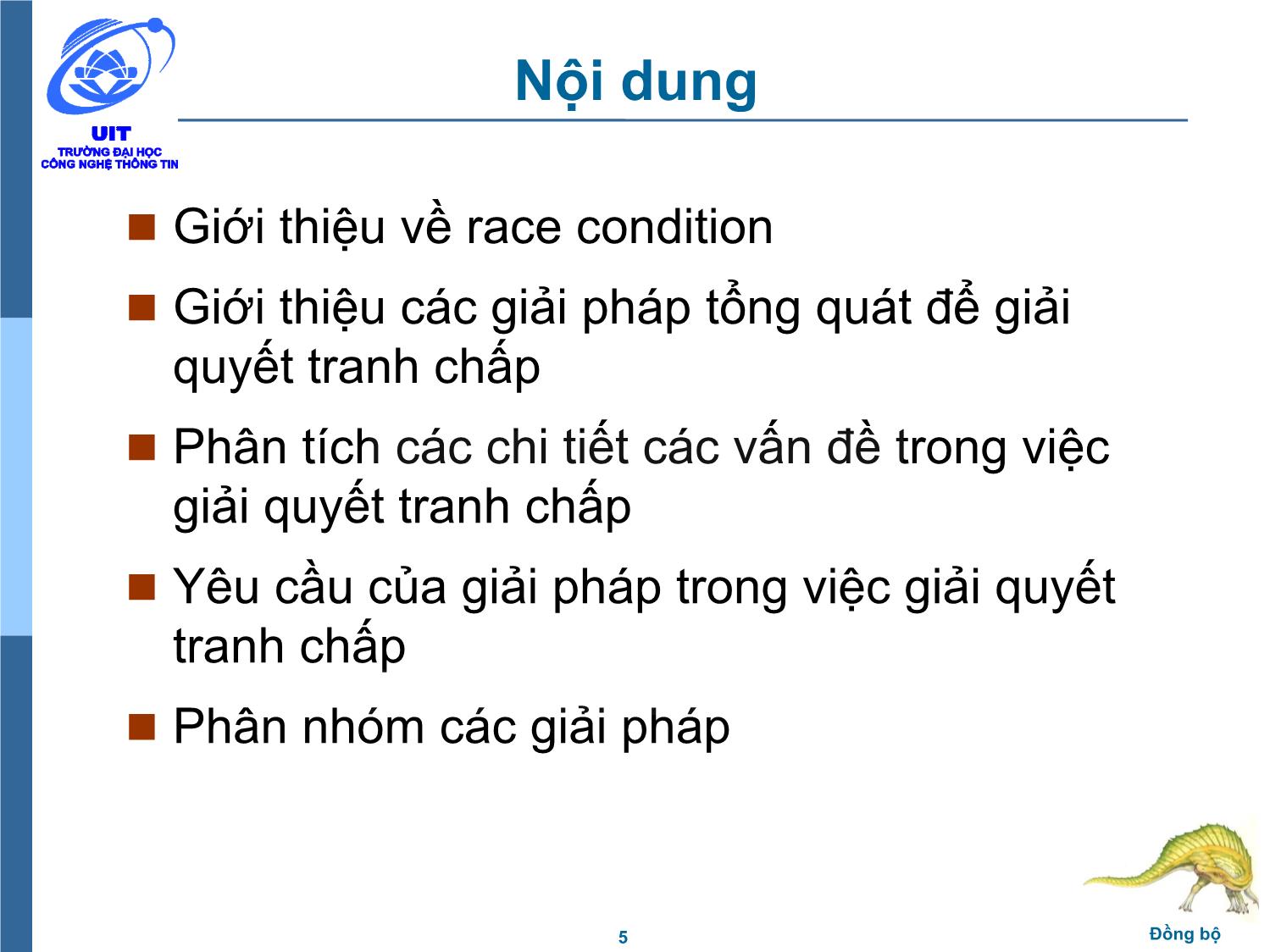 Bài giảng Hệ điều hành - Chương 5, Phần 1: Đồng bộ - Trần Thị Như Nguyệt trang 5