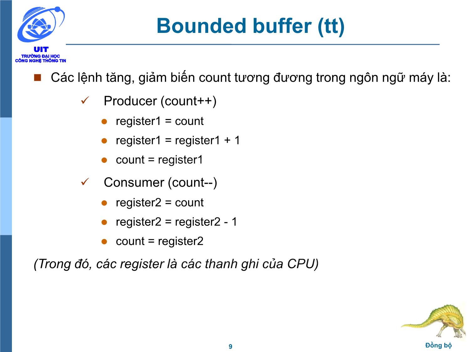 Bài giảng Hệ điều hành - Chương 5, Phần 1: Đồng bộ - Trần Thị Như Nguyệt trang 9