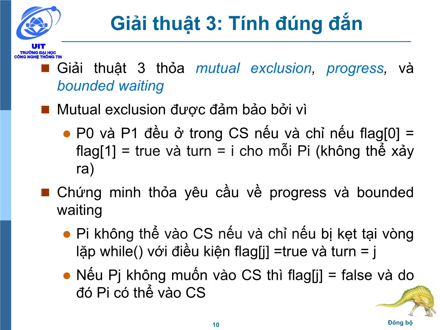 Bài giảng Hệ điều hành - Chương 5, Phần 2: Đồng bộ - Trần Thị Như Nguyệt trang 10