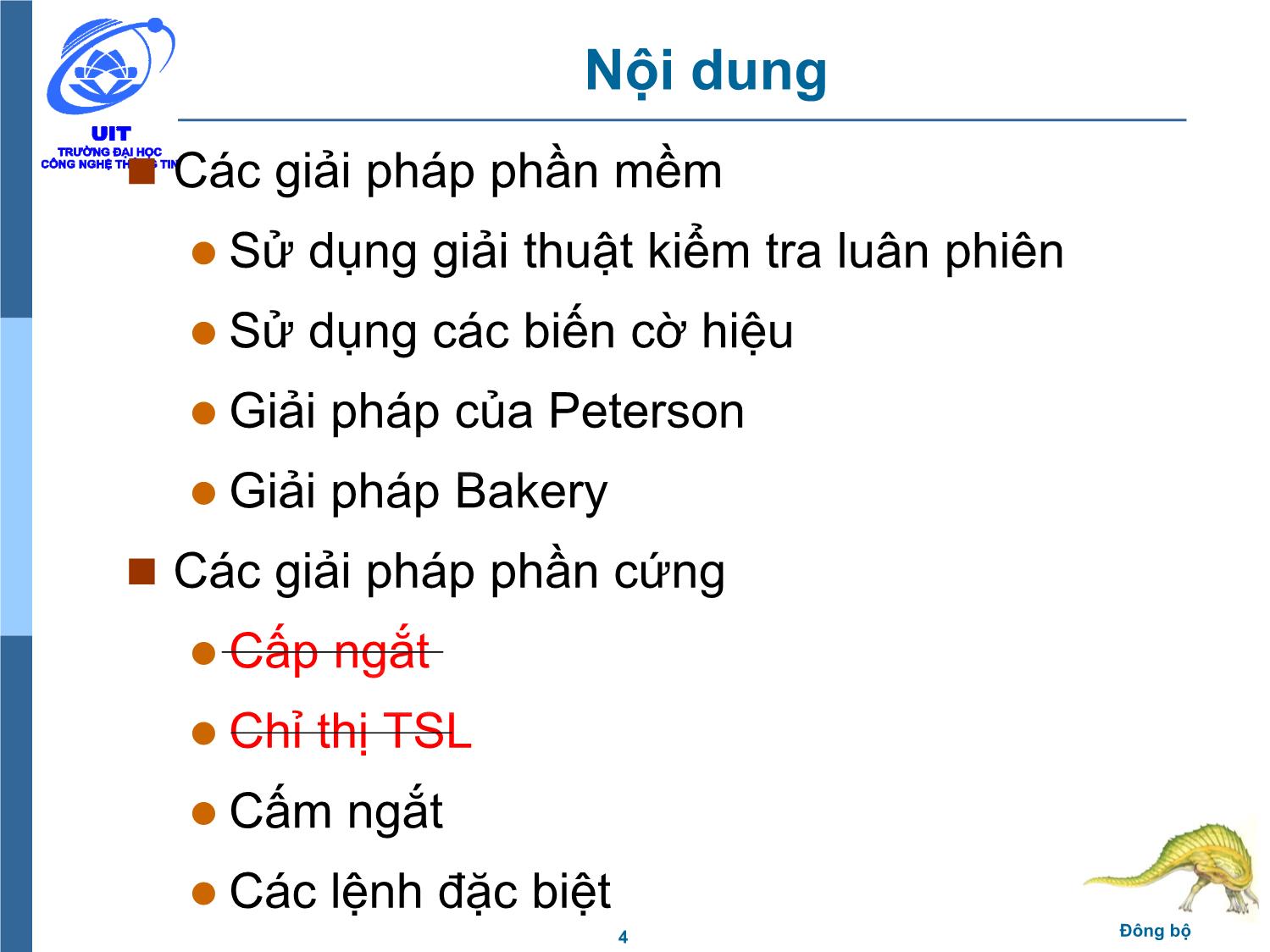 Bài giảng Hệ điều hành - Chương 5, Phần 2: Đồng bộ - Trần Thị Như Nguyệt trang 4