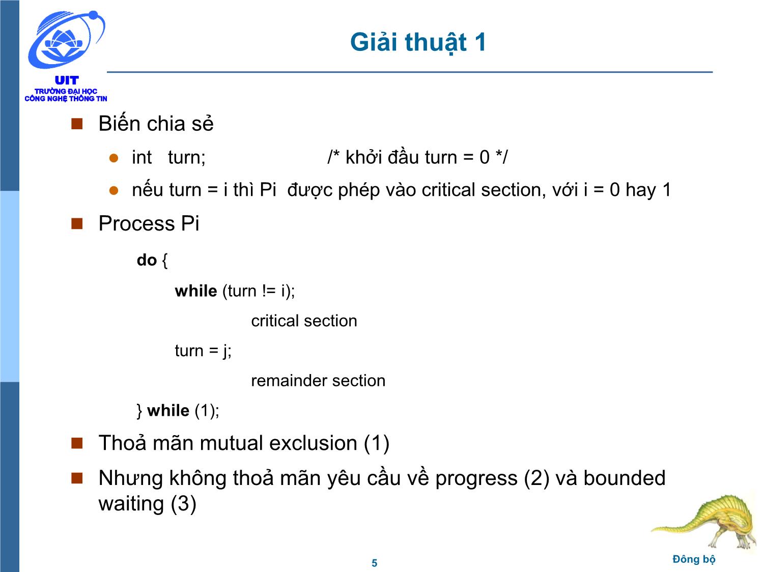 Bài giảng Hệ điều hành - Chương 5, Phần 2: Đồng bộ - Trần Thị Như Nguyệt trang 5