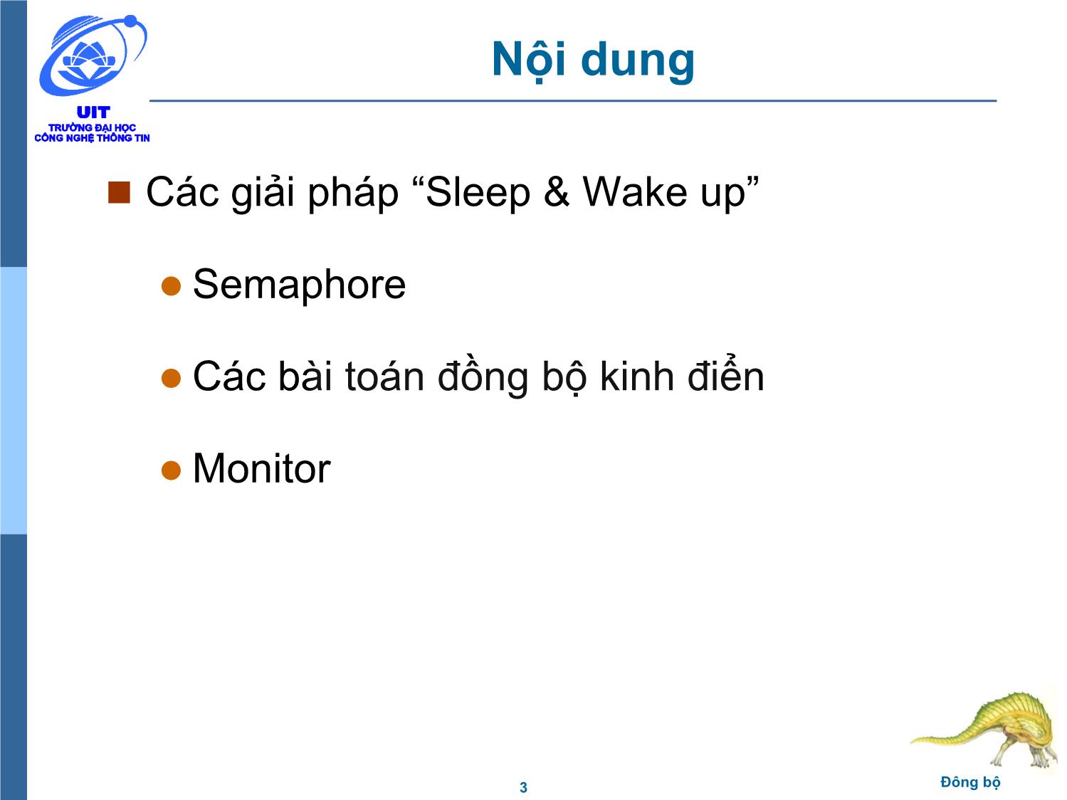 Bài giảng Hệ điều hành - Chương 5, Phần 3: Đồng bộ - Trần Thị Như Nguyệt trang 3