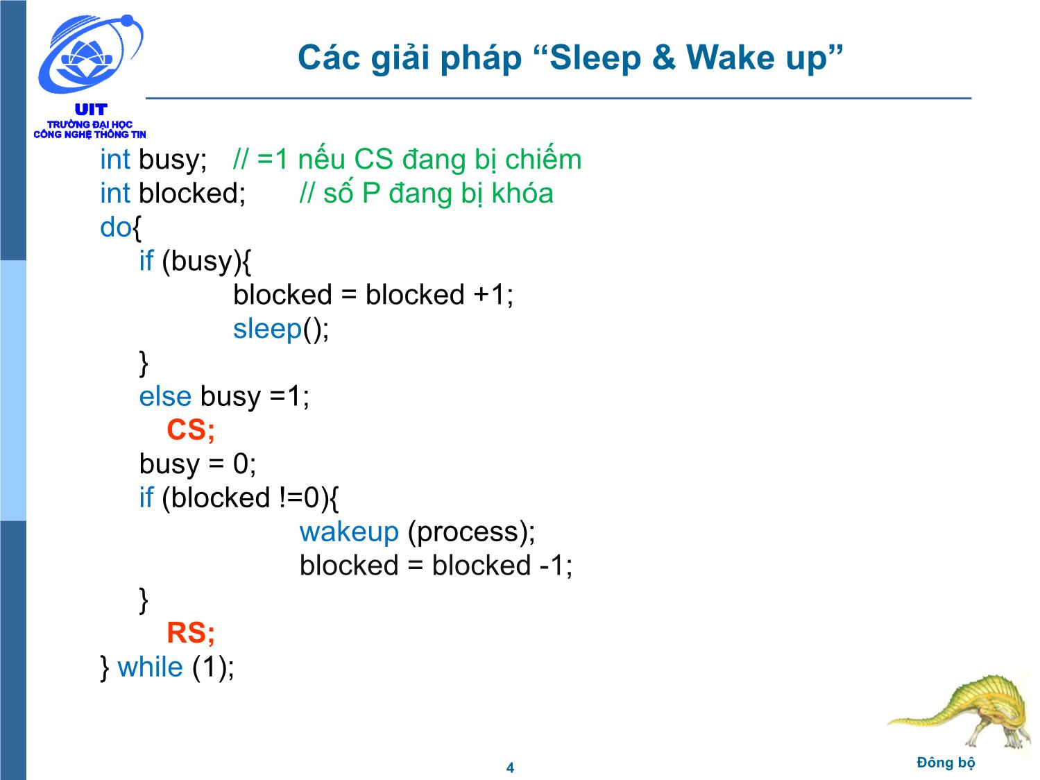 Bài giảng Hệ điều hành - Chương 5, Phần 3: Đồng bộ - Trần Thị Như Nguyệt trang 4