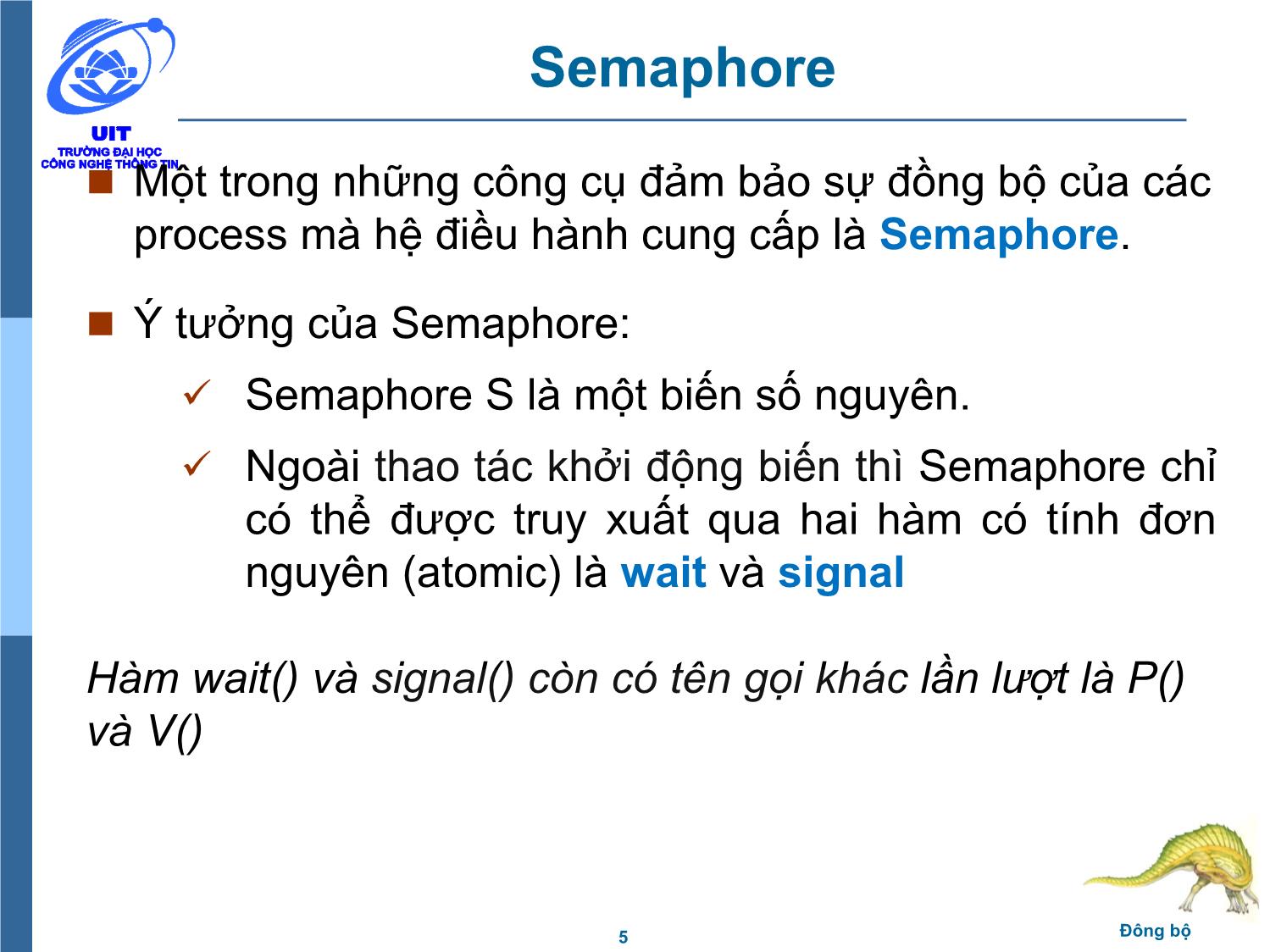 Bài giảng Hệ điều hành - Chương 5, Phần 3: Đồng bộ - Trần Thị Như Nguyệt trang 5