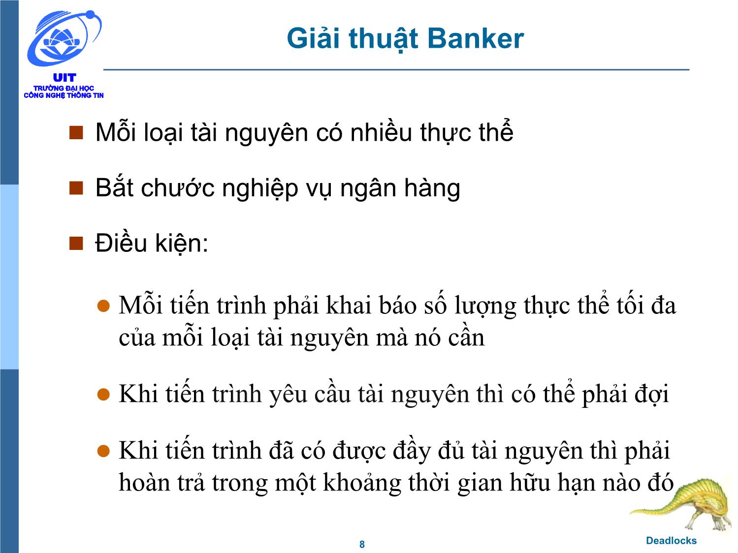 Bài giảng Hệ điều hành - Chương 6, Phần 2: Deadlocks - Trần Thị Như Nguyệt trang 8