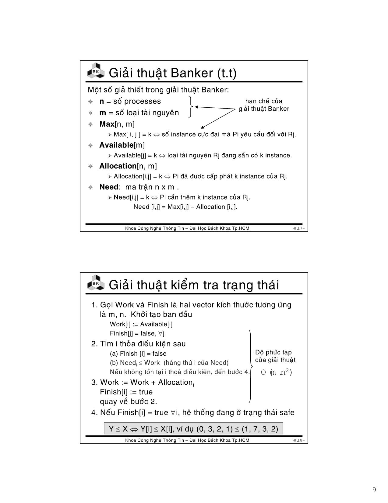 Bài giảng Hệ điều hành - Chương 4: Deadlock - Lê Ngọc Minh trang 9