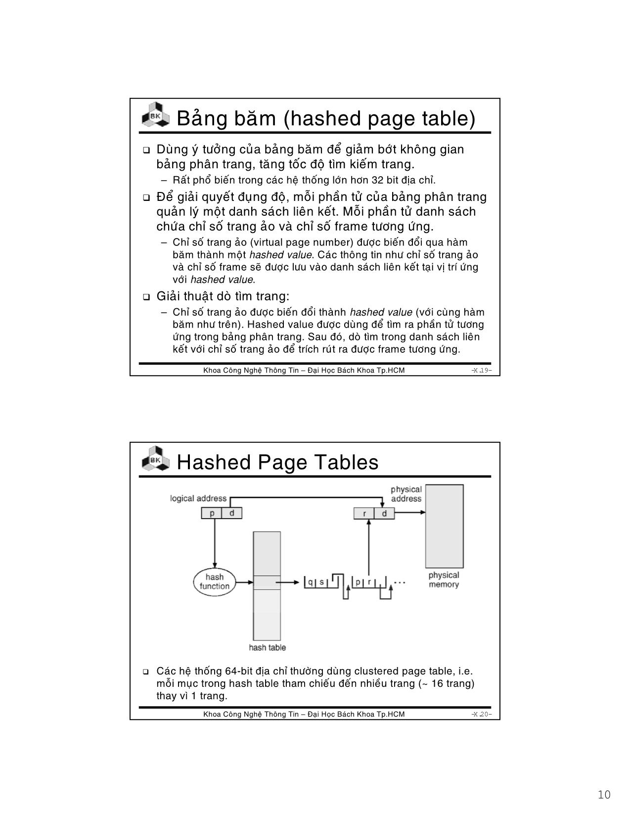 Bài giảng Hệ điều hành - Chương 7: Virtual memory - Lê Ngọc Minh trang 10