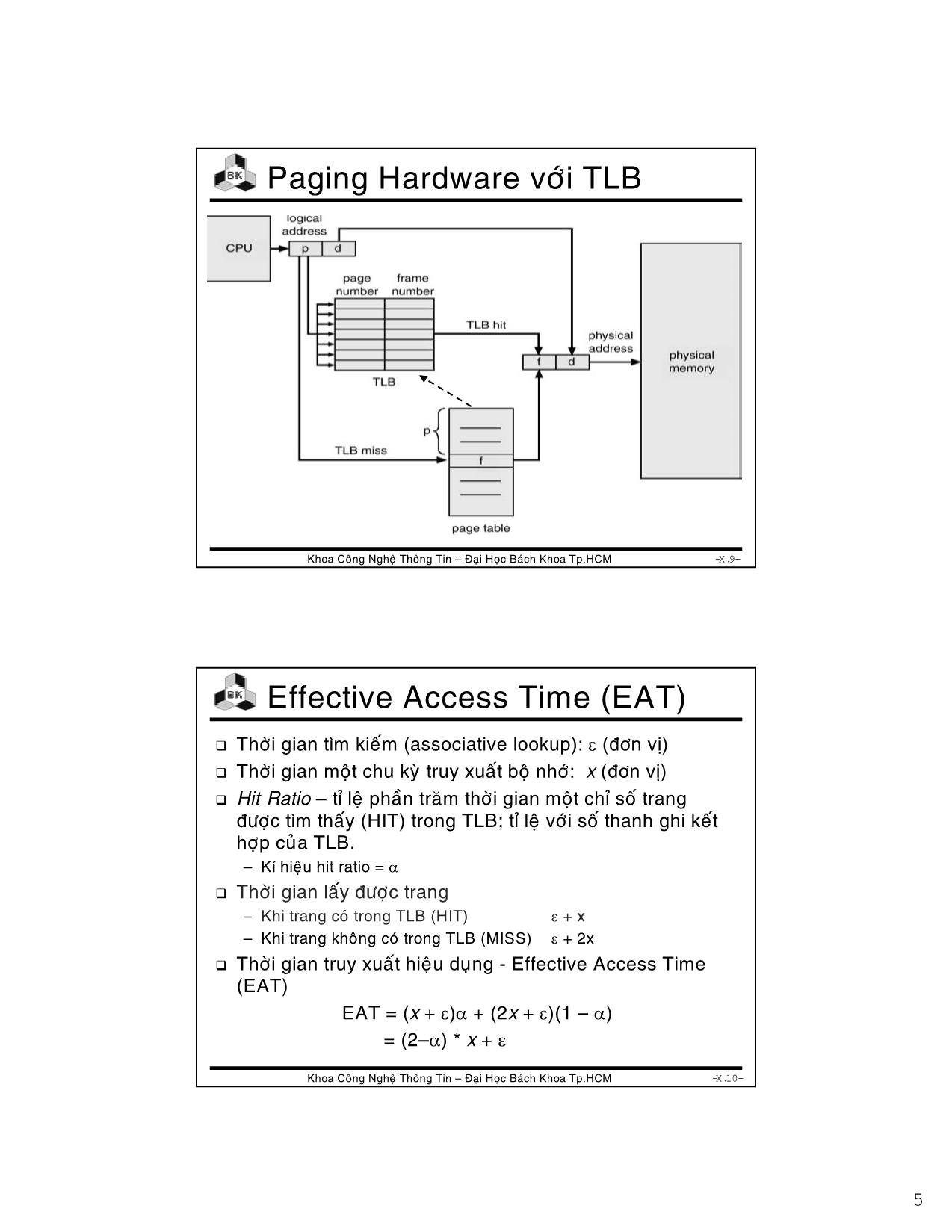 Bài giảng Hệ điều hành - Chương 7: Virtual memory - Lê Ngọc Minh trang 5